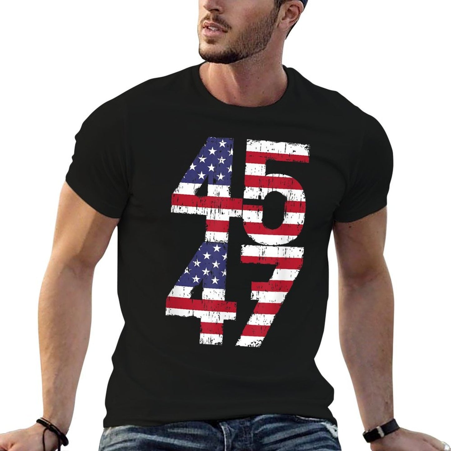Trump 45th And 47th President Vintage Tagless Design T-Shirt