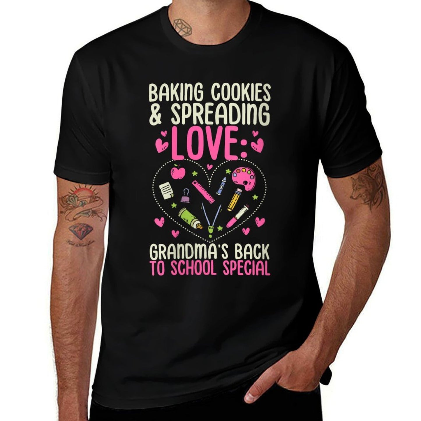 Womens BAKING COOKIES & SPREADING LOVE GRANDMA'S BTS SPECIAL Trendy Pattern T-Shirt