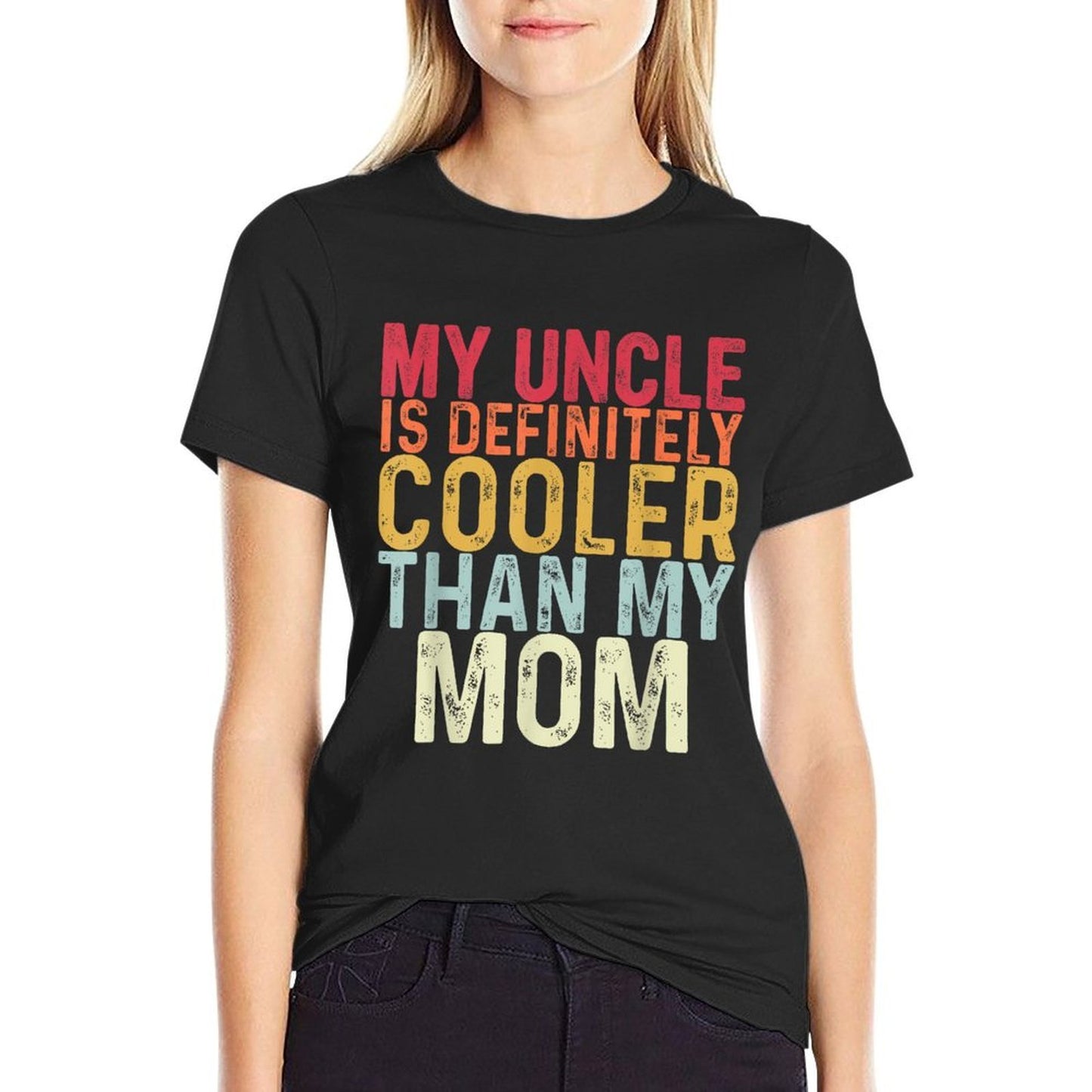 I Love My Uncle Vintage Kids Uncle Niece Nephew Funny Black S Comfortable T-Shirt