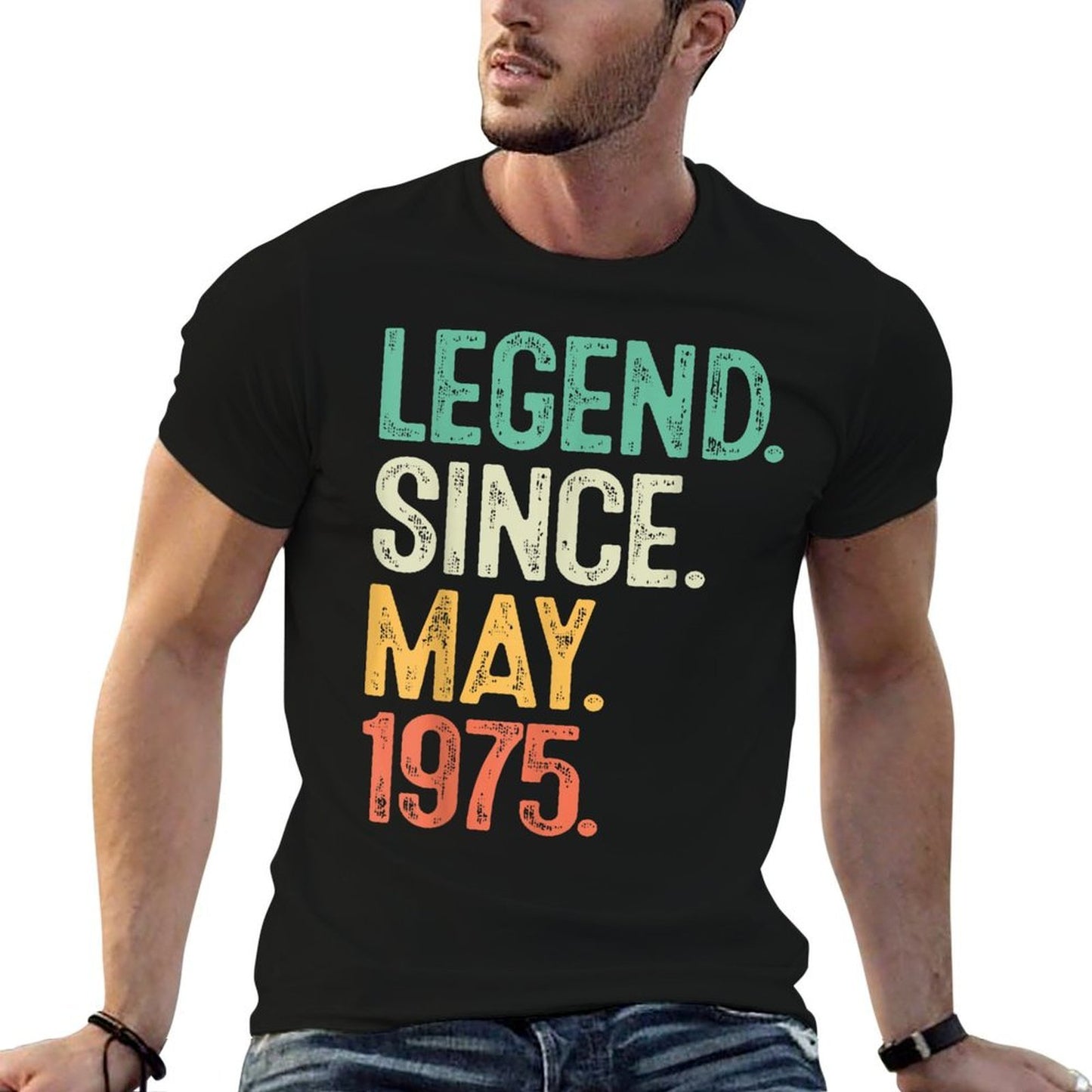 50 Years Old Gifts Legend May 1975 50th Birthday Men Women Breathable T-Shirt