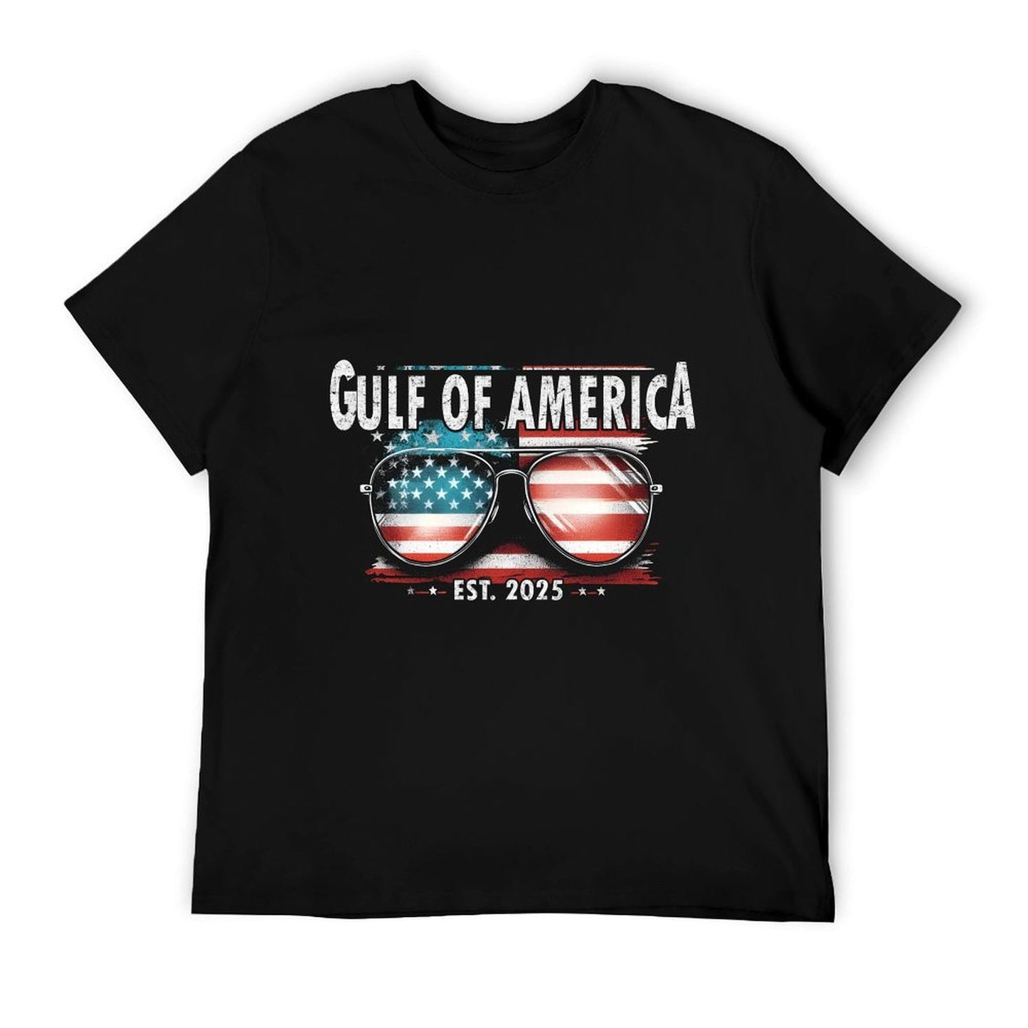 Gulf Of USA America, US Retro Gulf Of USA America Est 2025 Summer-ready Fabric T-Shirt