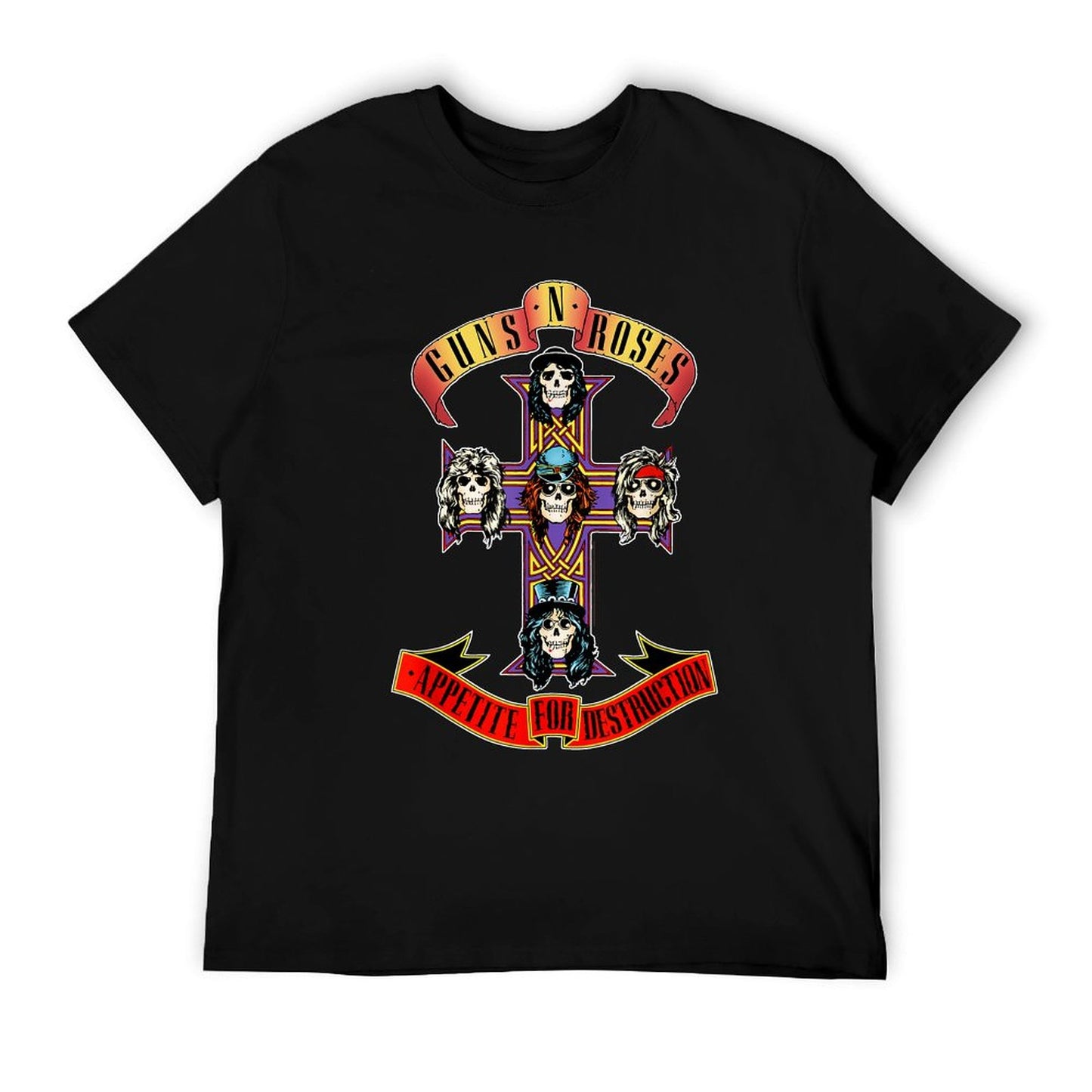 Guns N' Roses Official Cross Tagless Design T-Shirt