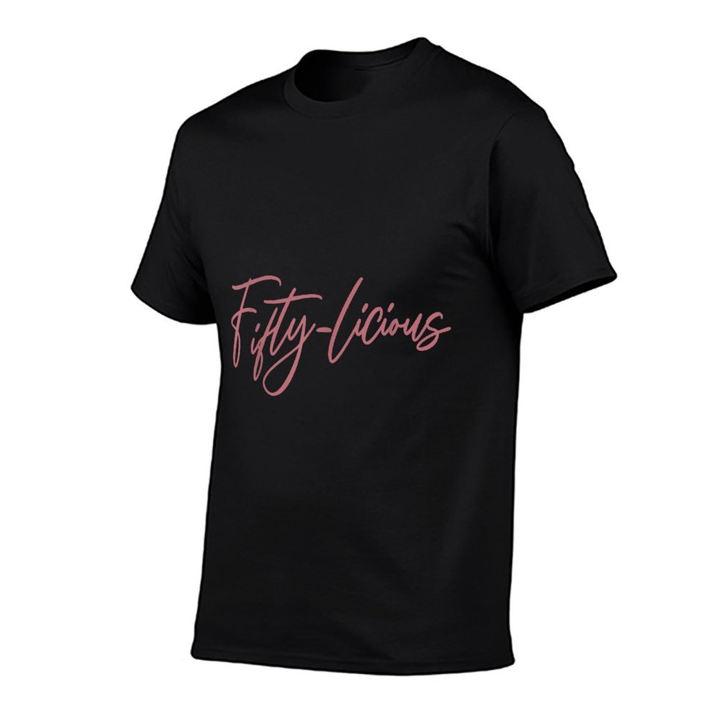 Fiftylicious 50 Years Old, For Women Her Funny 50th Birthday Oversized Silhouette T-Shirt