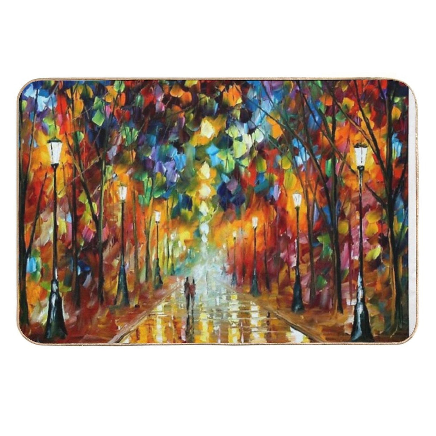 Leonid Afremov Farewell To Anger Easy Maintenance Bath Mat