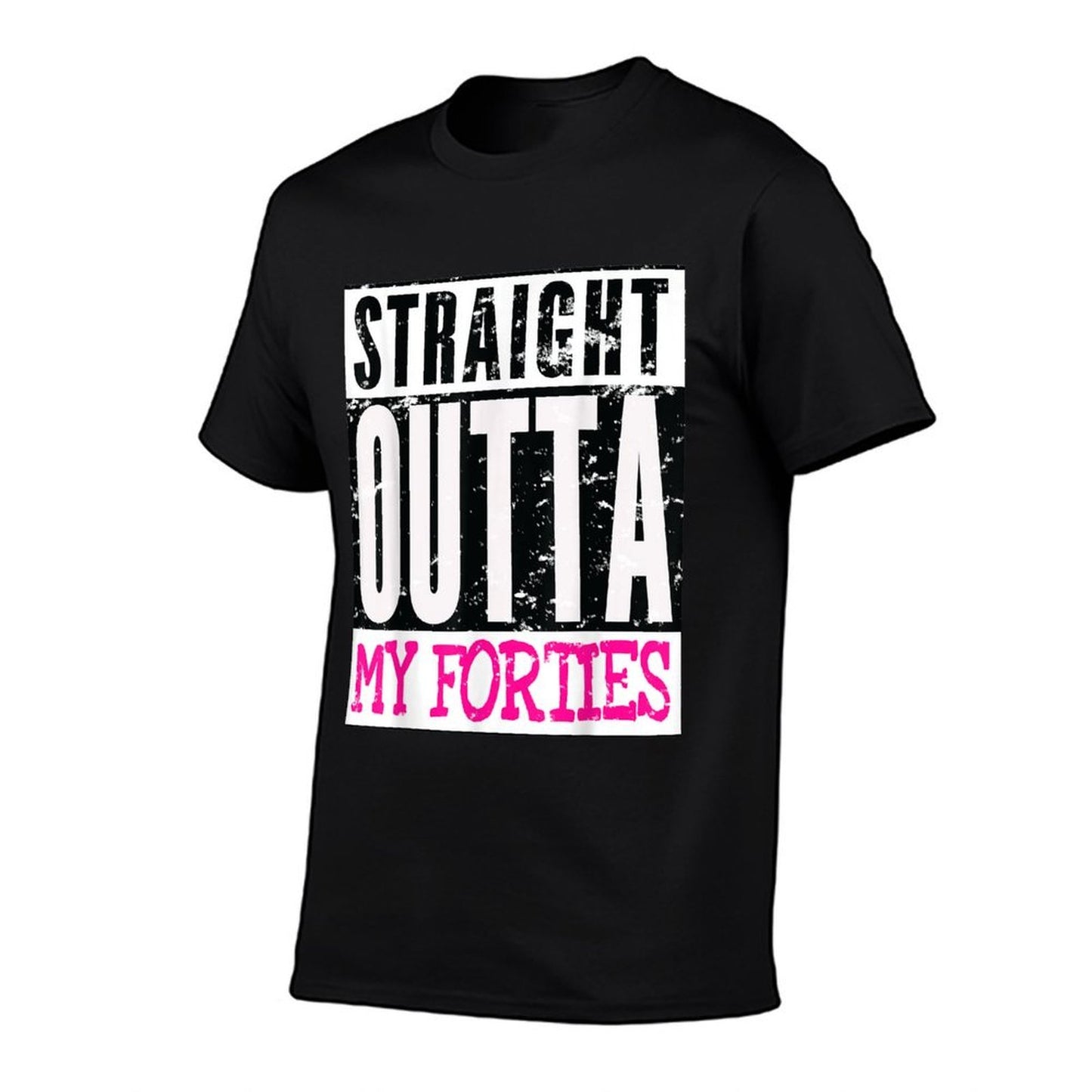 Straight Outta My Forties Funny Women's 50th Birthday Gift Trendy Pattern T-Shirt