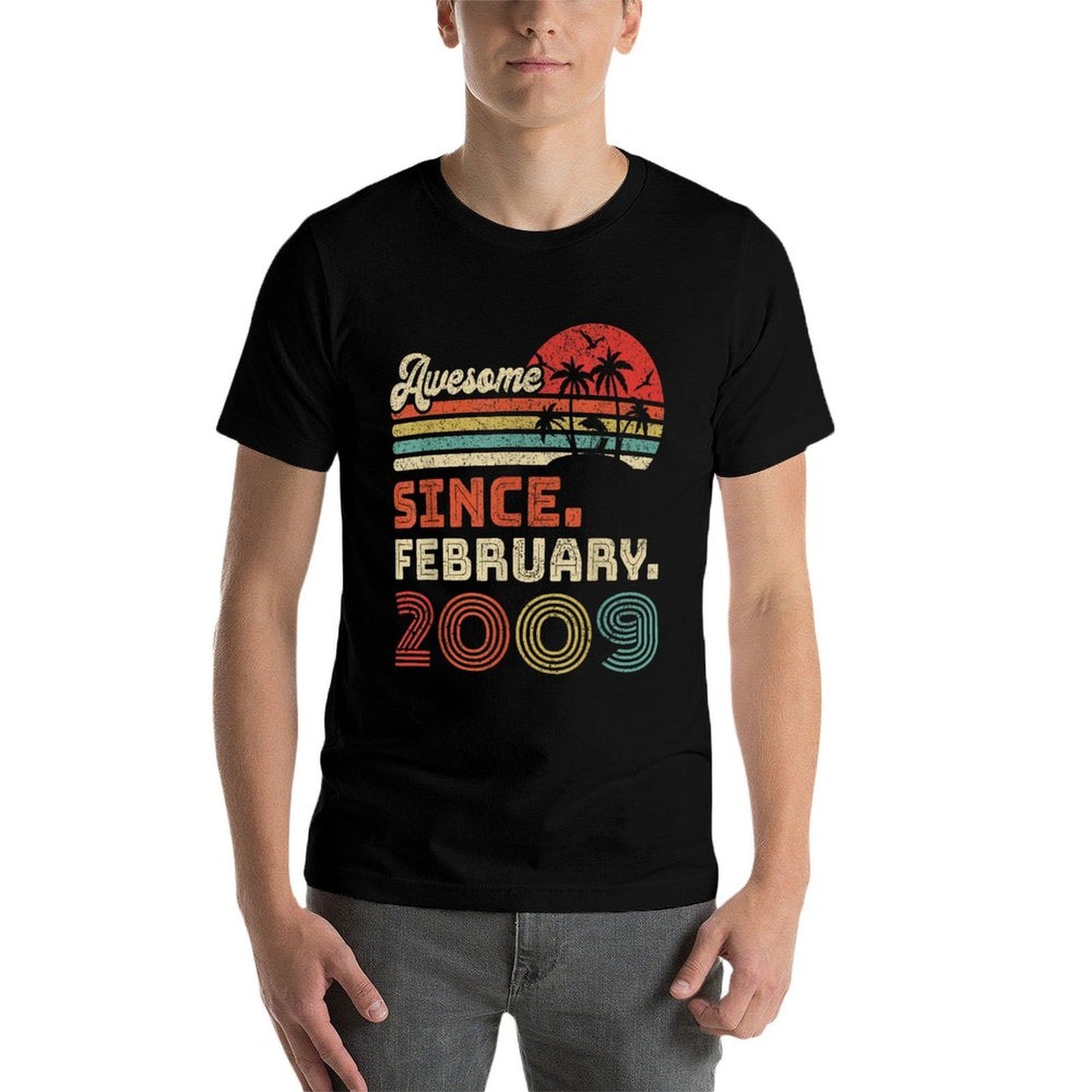 14 Year Old Awesome Since February 2009 14th Birthday Quick-drying T-Shirt