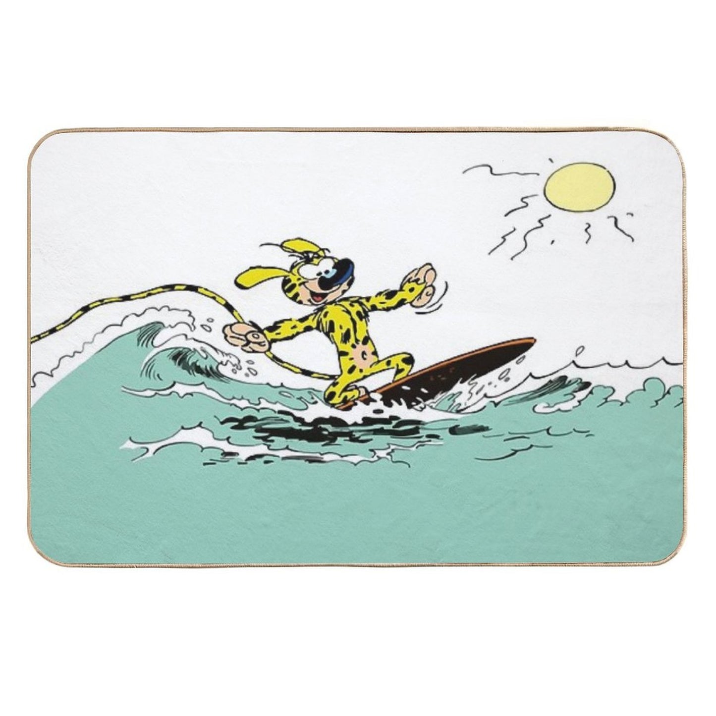 Marsupilami Surfing Absorbent Bath Mat