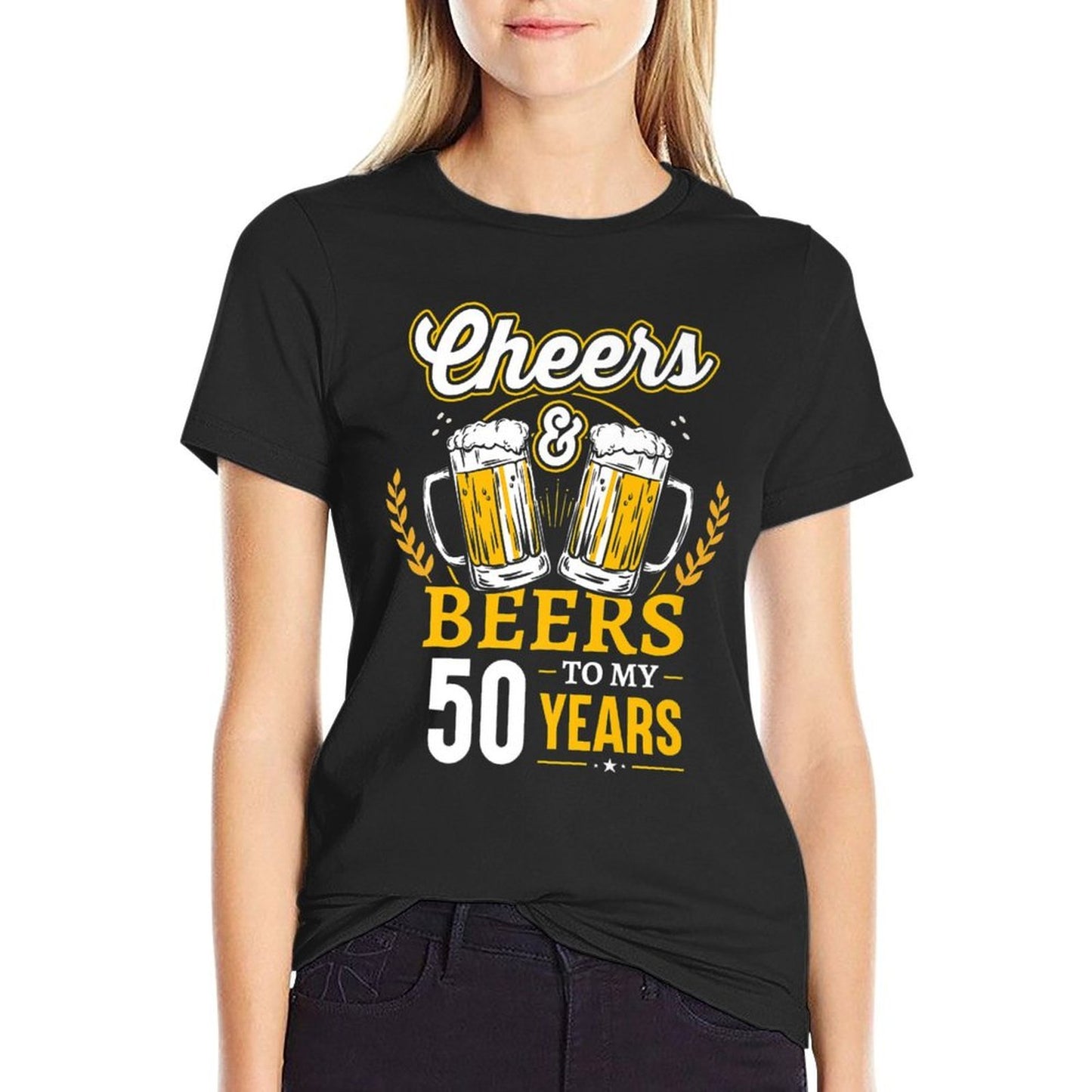 Cheers And Beers To My 50 Years 50th Birthday Premium Classic T-Shirt