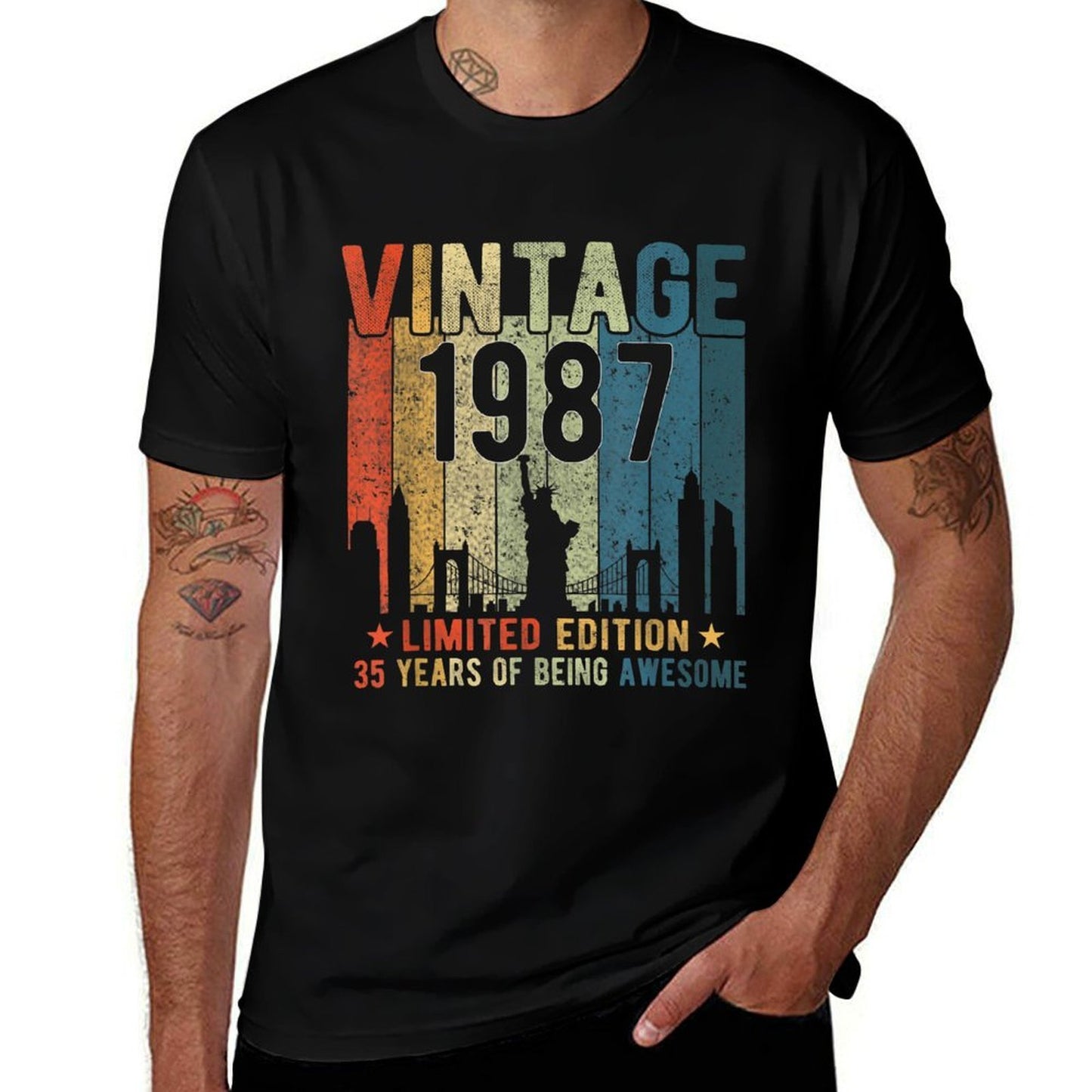 35 Year Old Gifts Vintage 1987 Limited Edition 35th Birthday Relaxed-fit T-Shirt