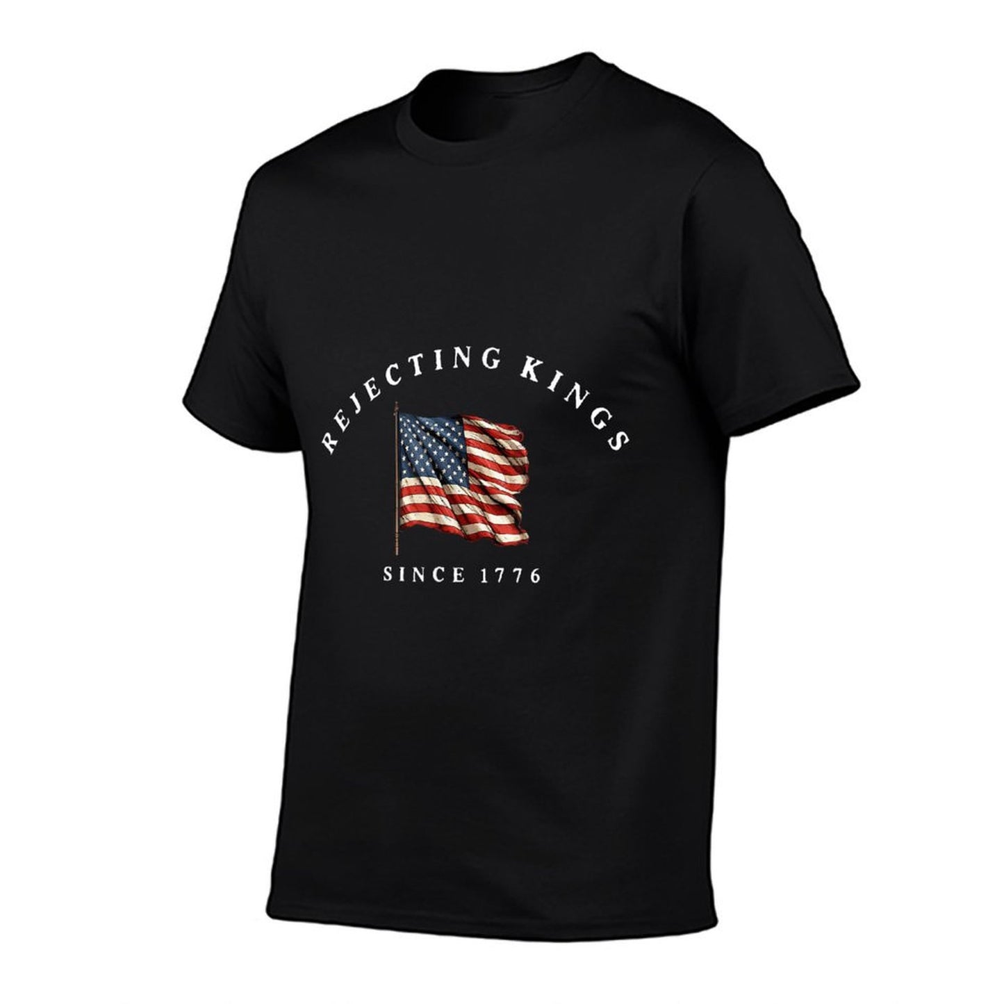 Rejecting Kings Since 1776 Patriotic USA 4th Of July Trendy Pattern T-Shirt