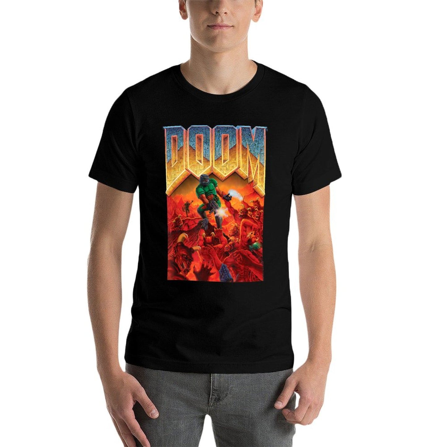 DOOM 1993 Video Game Cover Art Odor-resistant T-Shirt