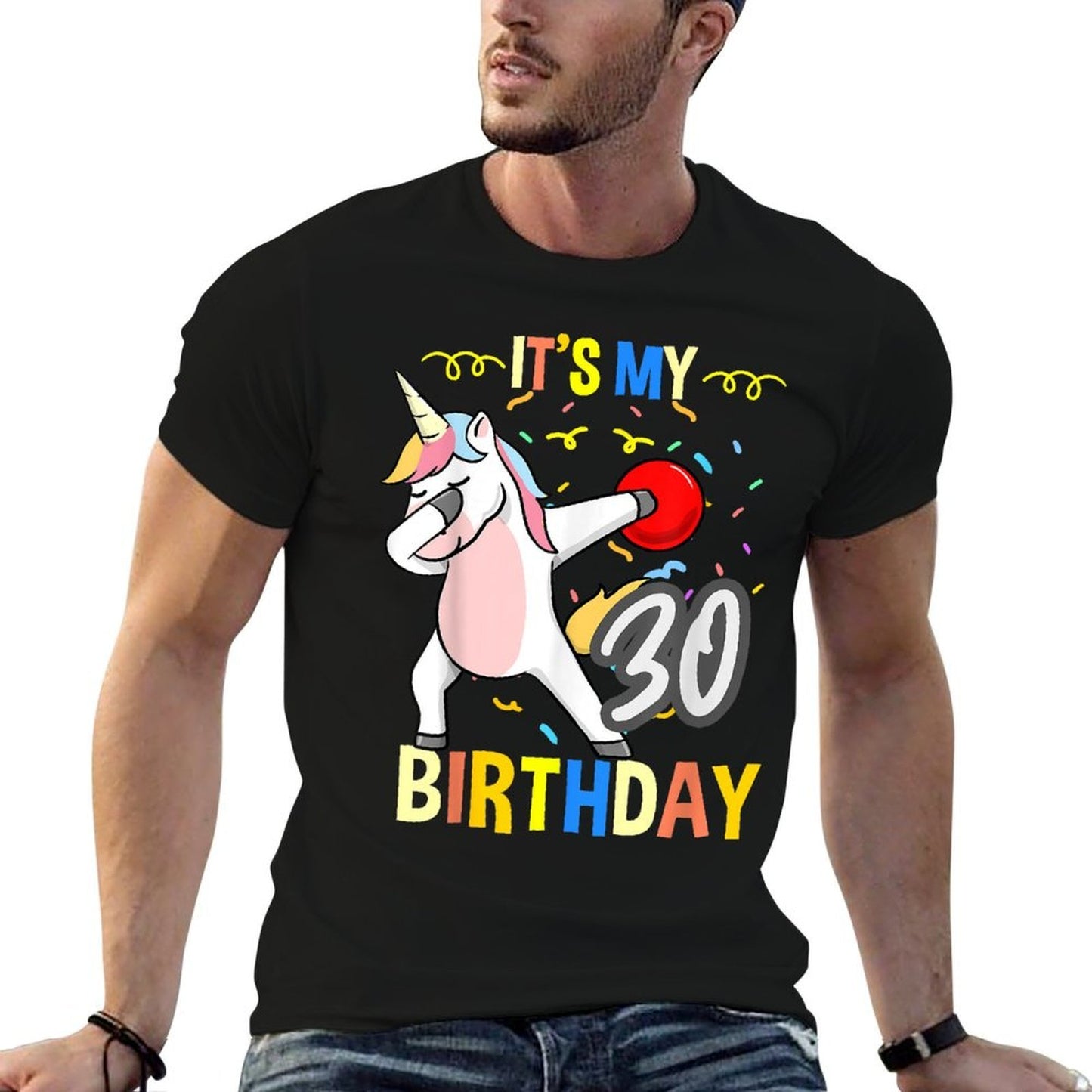 Its My 30th Birthday Dabbing Unicorn Bowling Breathable T-Shirt