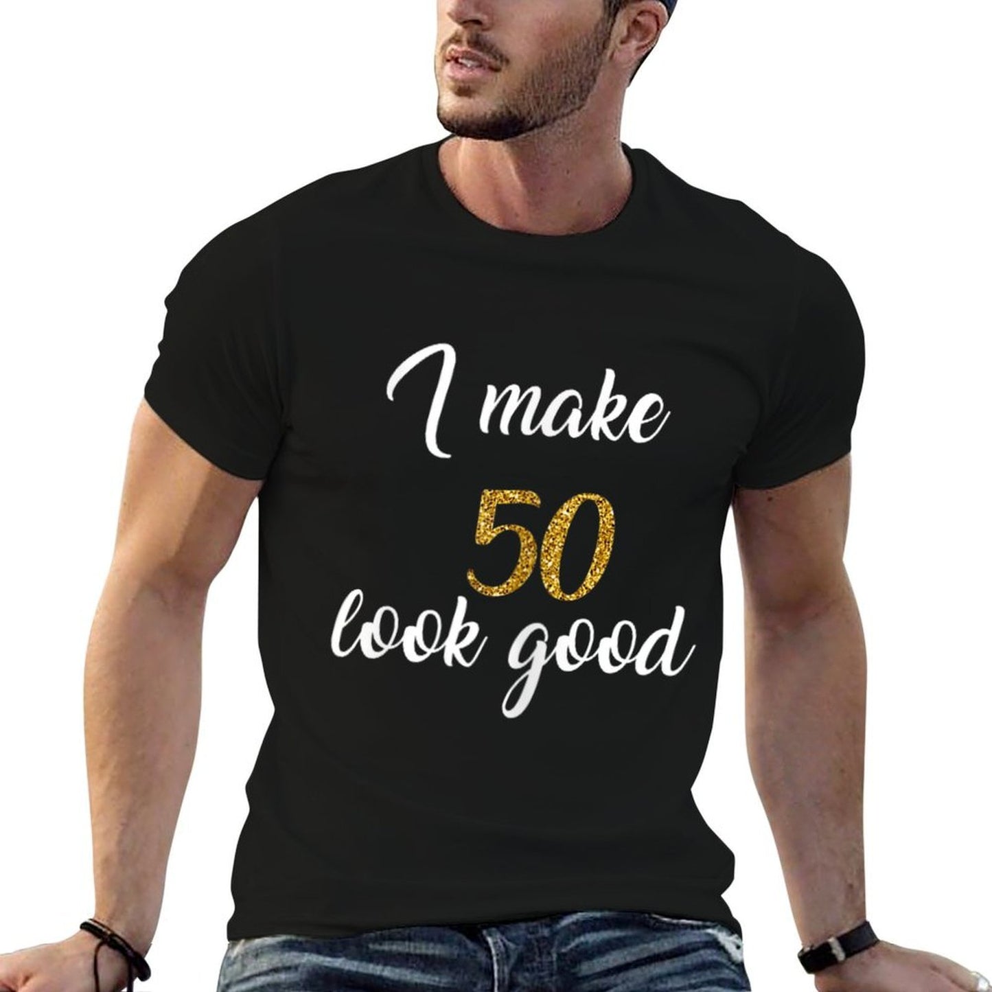 Womens Birthday for Women Girl I Make 50 Look Good 50th Birthday Relaxed-fit T-Shirt