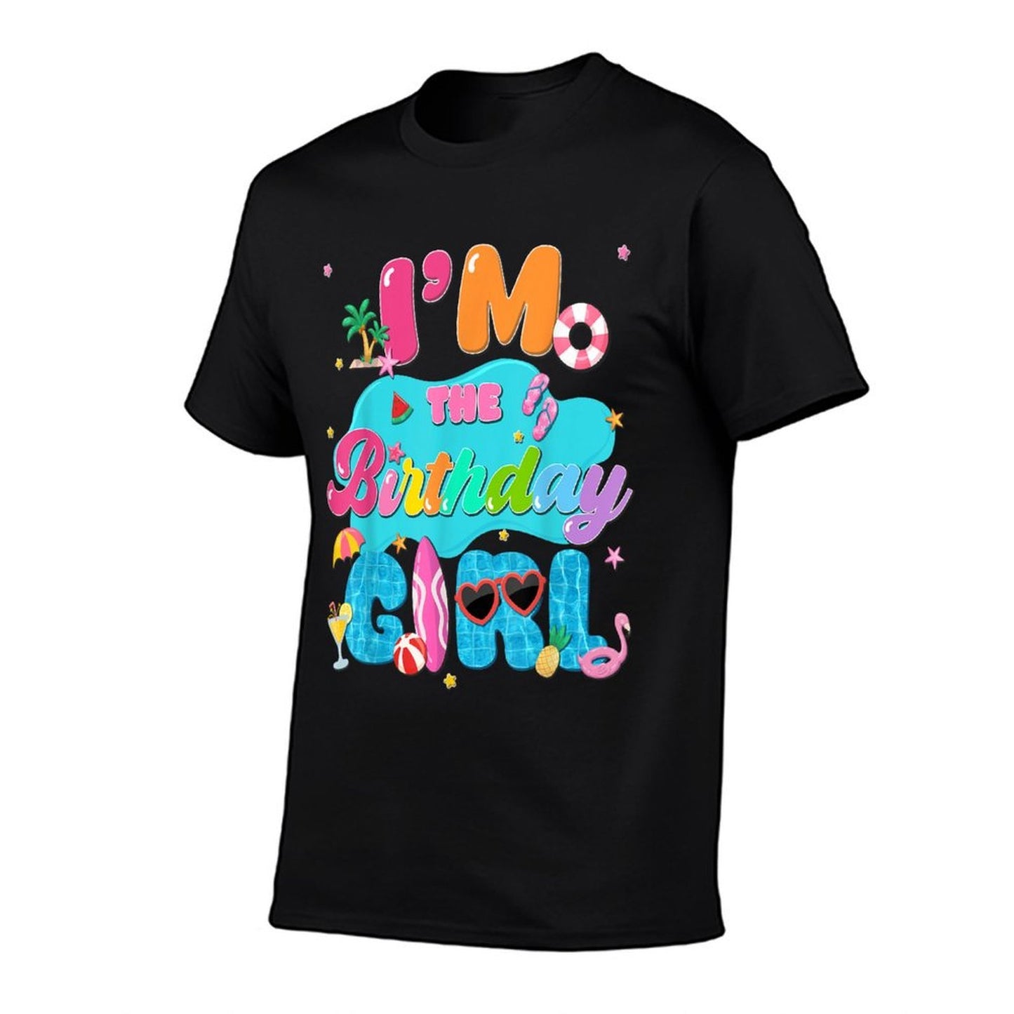 Im The Birthday Girl Pool Party Beach Family Matching Rolled Sleeves T-Shirt