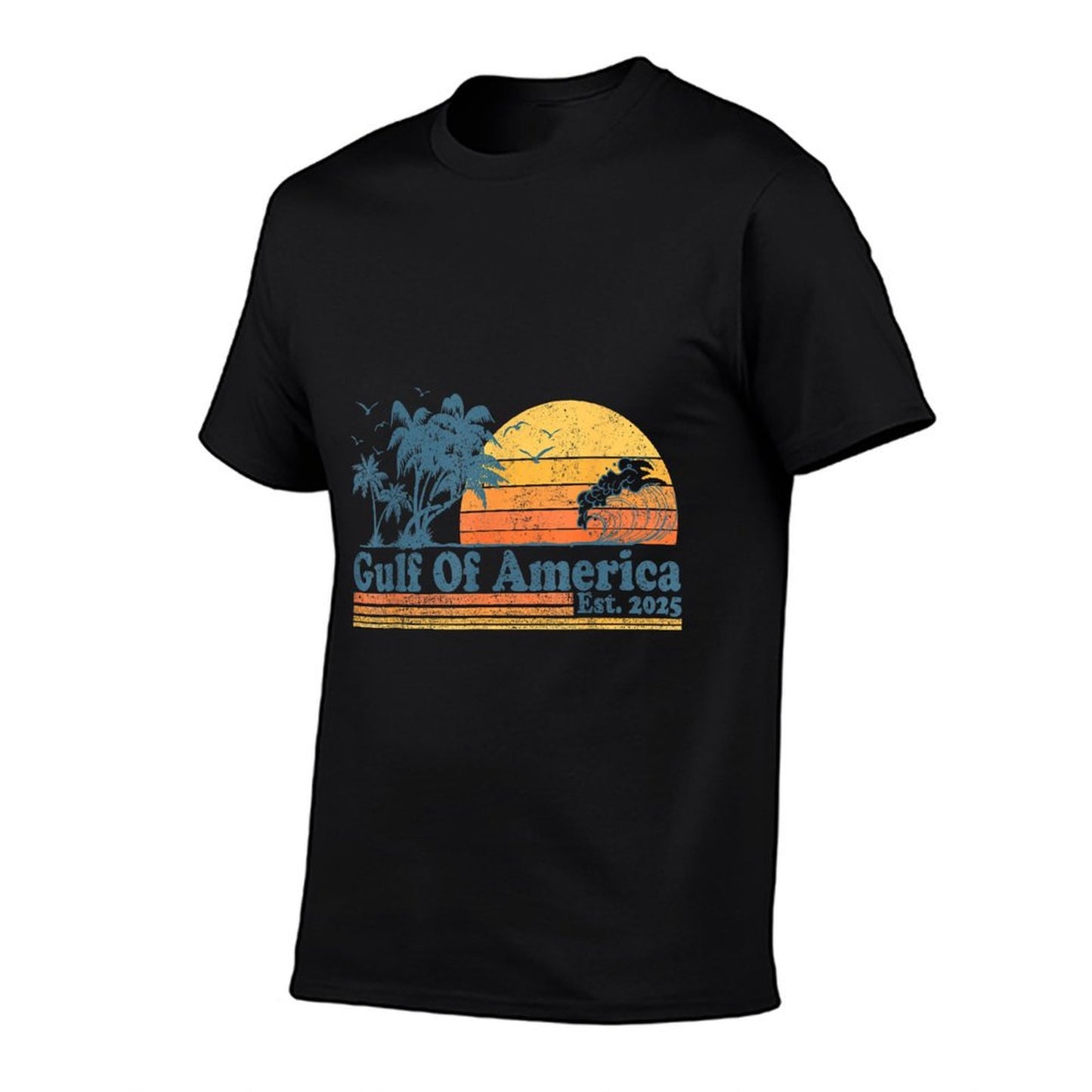 Gulf of US America Est 2025 Retro Vintage Beach Men Women Wrinkle-resistant T-Shirt