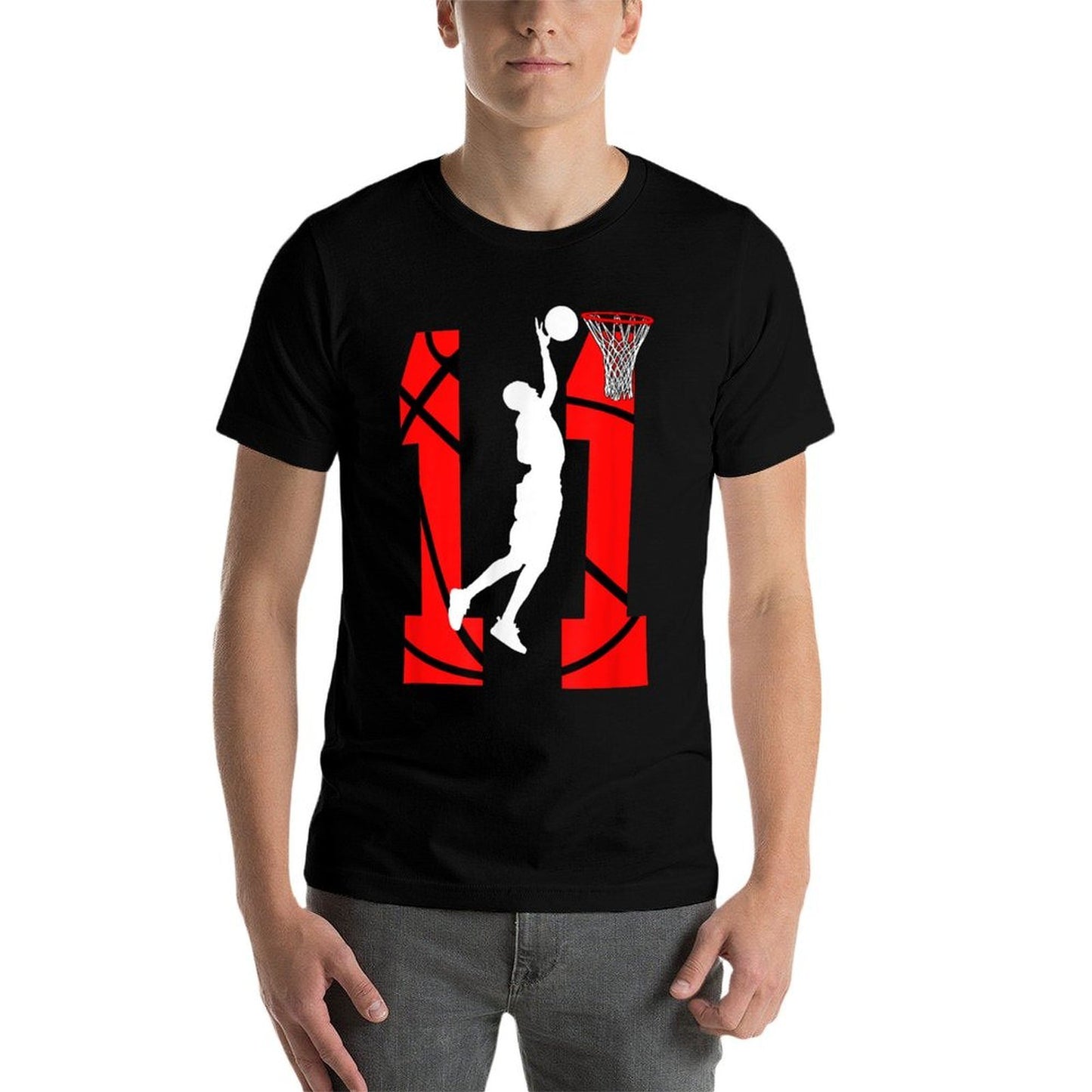 11 Years Old 11th Birthday Boy Basketball Lovers Eco-friendly Material T-Shirt