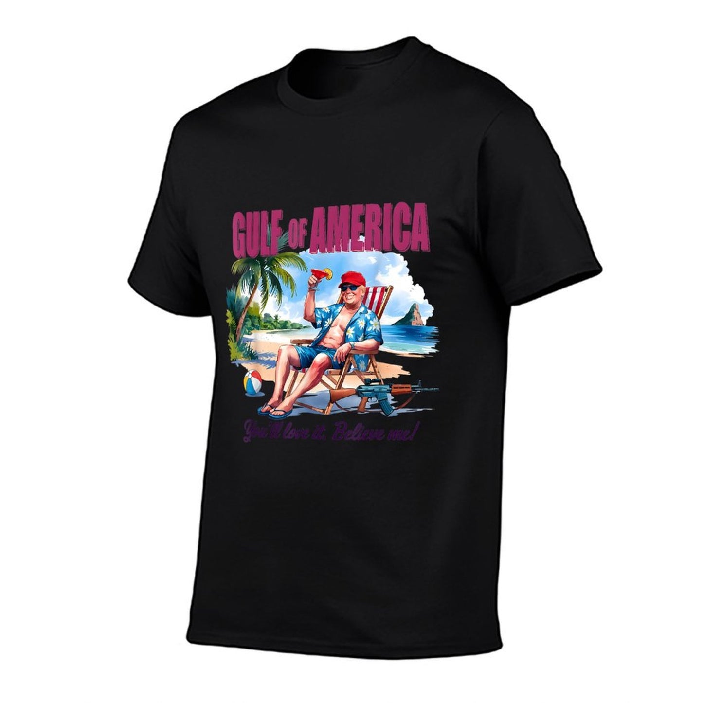 Retro Gulf Of USA America Est 2025 American Flag Gulf Mexico Fade-proof Color T-Shirt