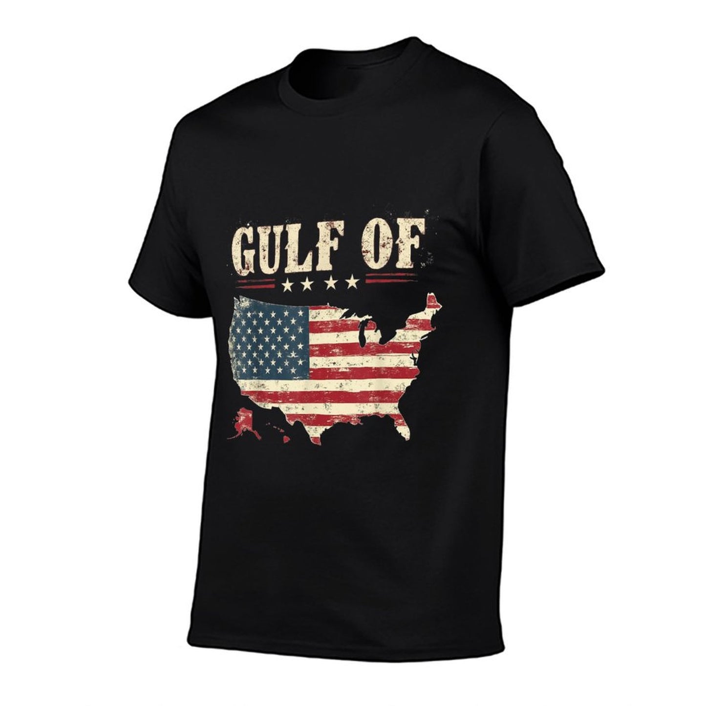 Gulf of USA America Funny USA Flag Vintage Retro Mens Womens Soft T-Shirt