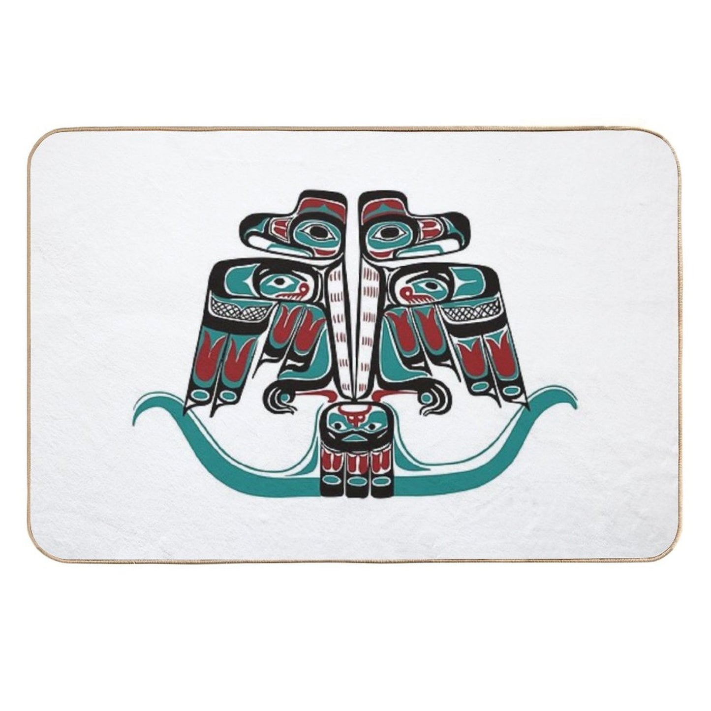 Northwest Native Art Haida Tlingit Thunderbird Absorbent Bath Mat