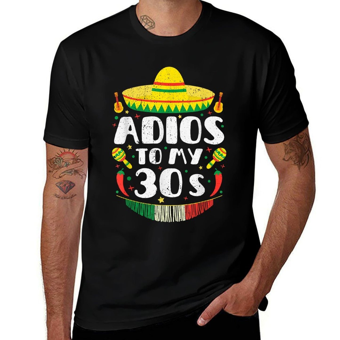 40th Birthday Cinco De Mayo Adios To My 30s Fiesta Cotton T-Shirt
