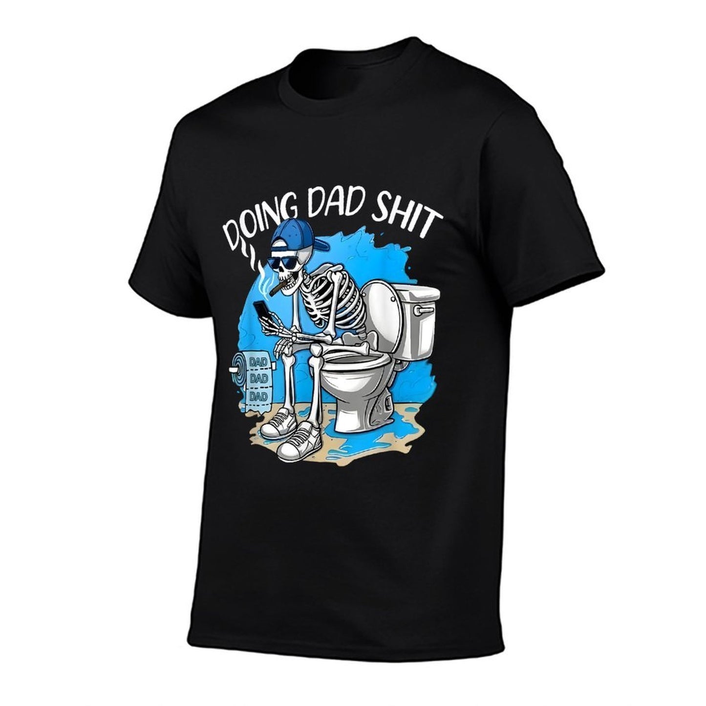 Doing Dad Shit Dad Joke Skeleton Dad Funny Dad Fathers Day Trendy Pattern T-Shirt