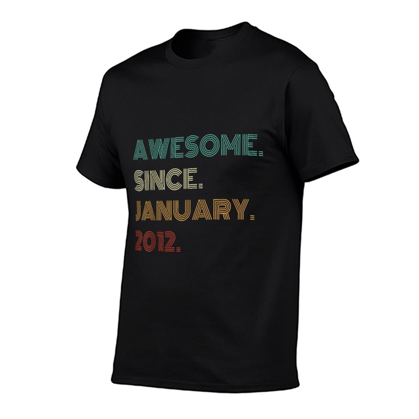13 Years Old Awesome Since January 2012 13th Birthday Slim-fit Cut T-Shirt