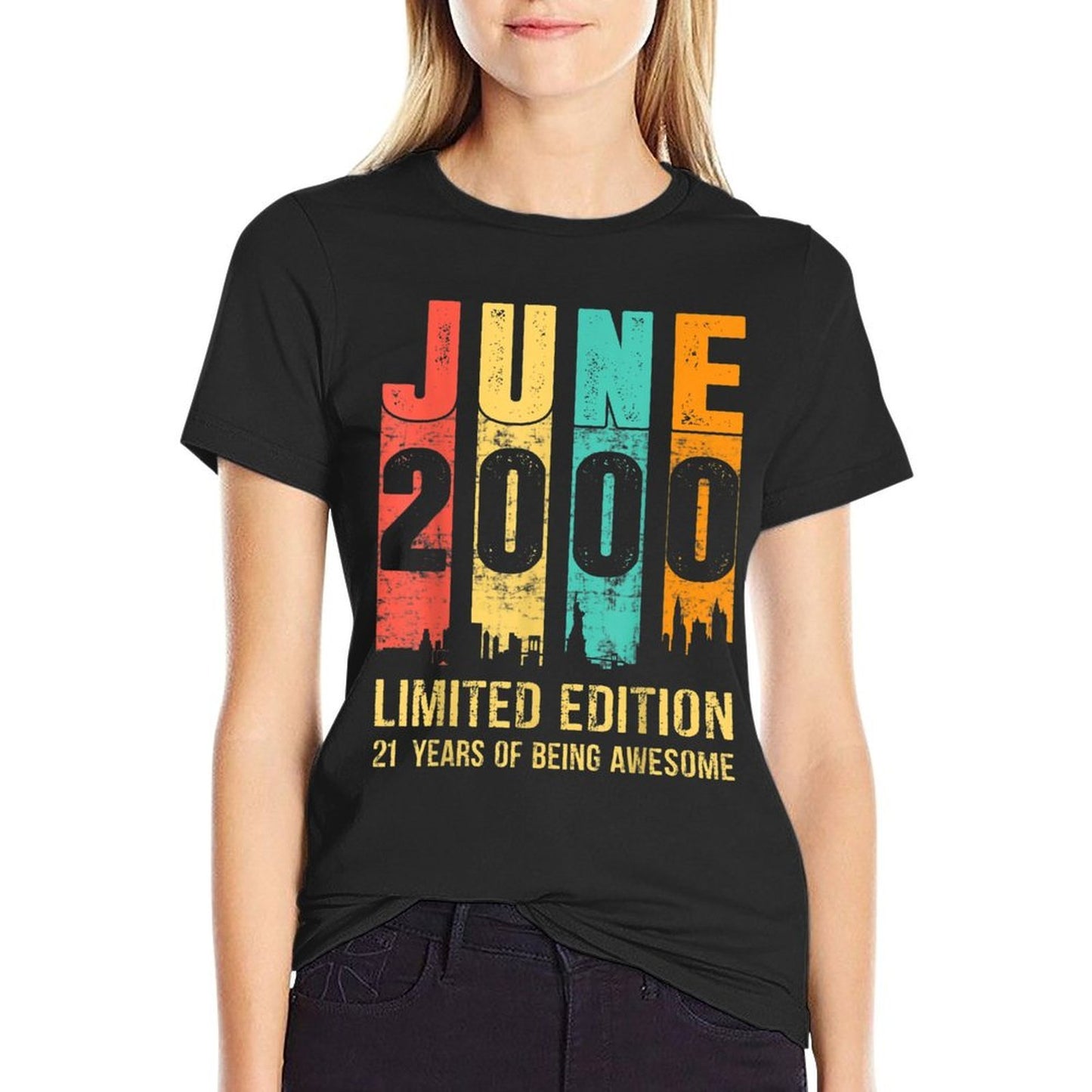 Vintage June 2000 Limited Edition 21 Year Old 21st Birthday Polyester Blend T-Shirt