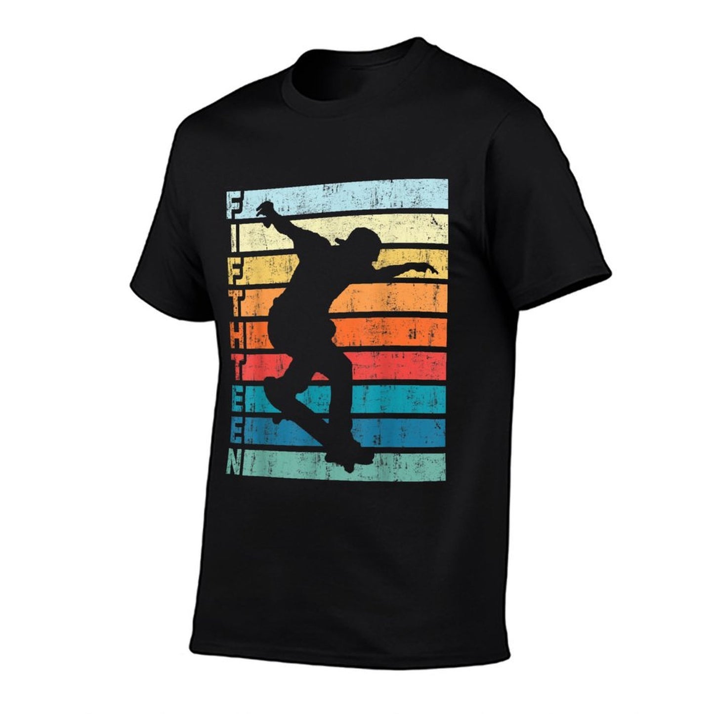 15 Year Old Skater Skateboarding 15th Birthday Party Easy-care T-Shirt