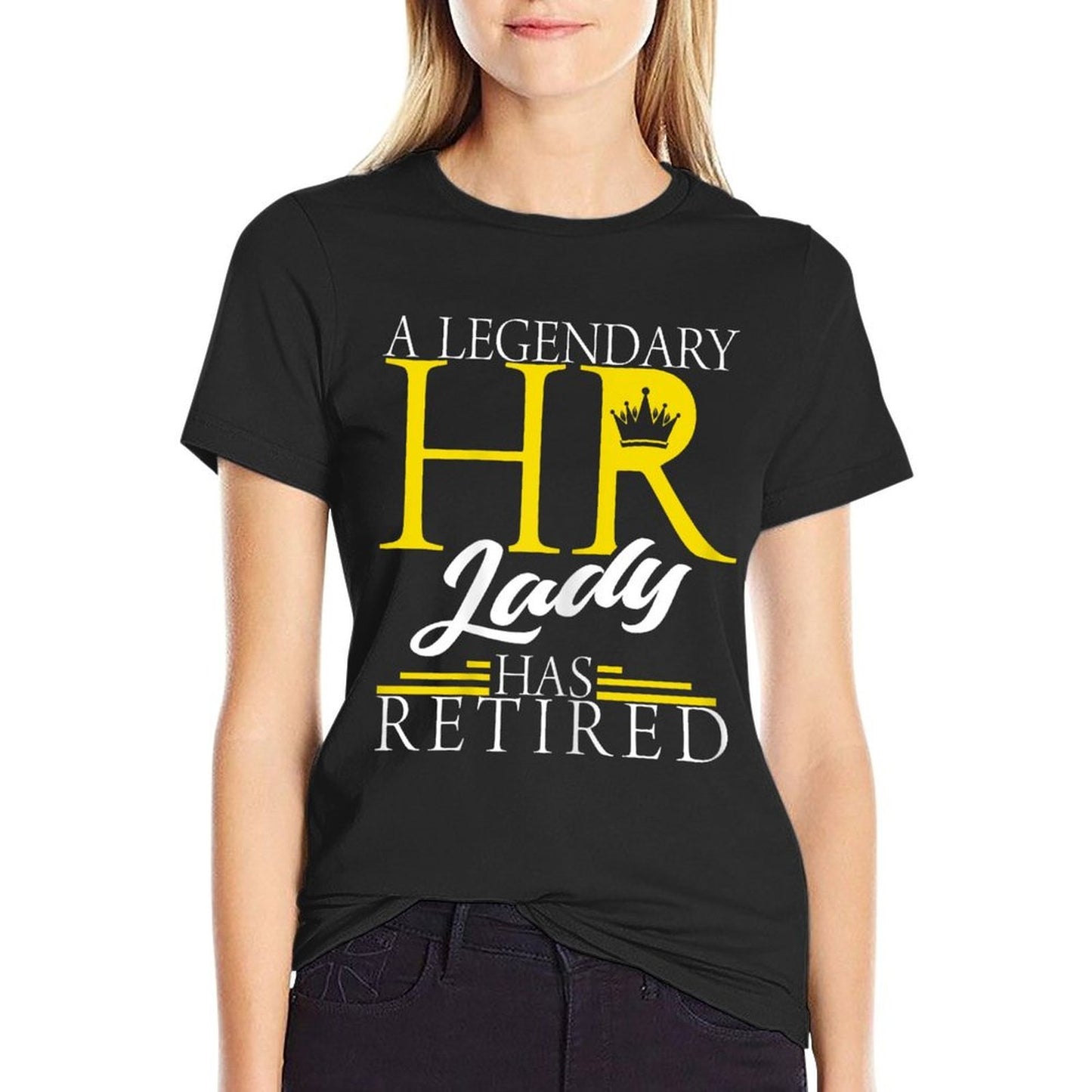 Retired HR Lady Funny Human Resources Retirement Gift Affordable Price T-Shirt