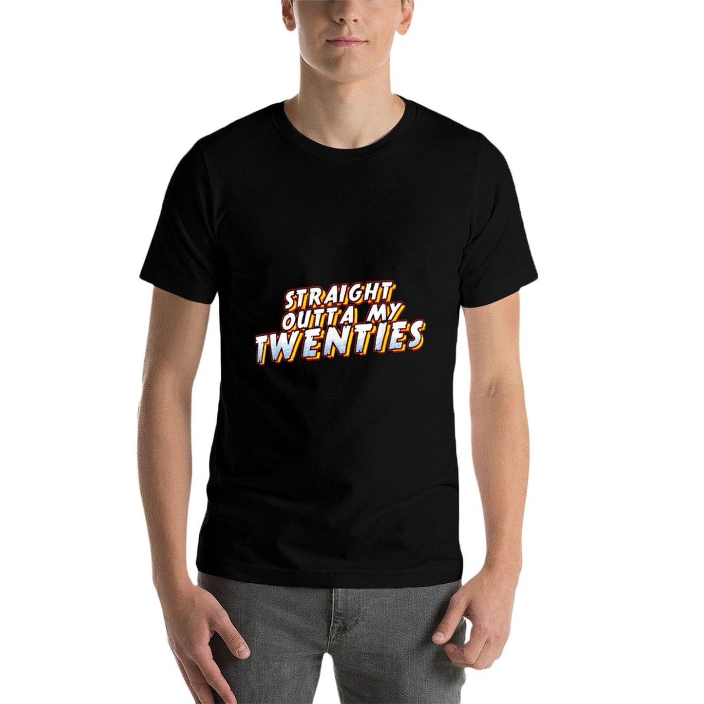 Straight Outta My Twenties Funny 30th Birthday Rolled Sleeves T-Shirt
