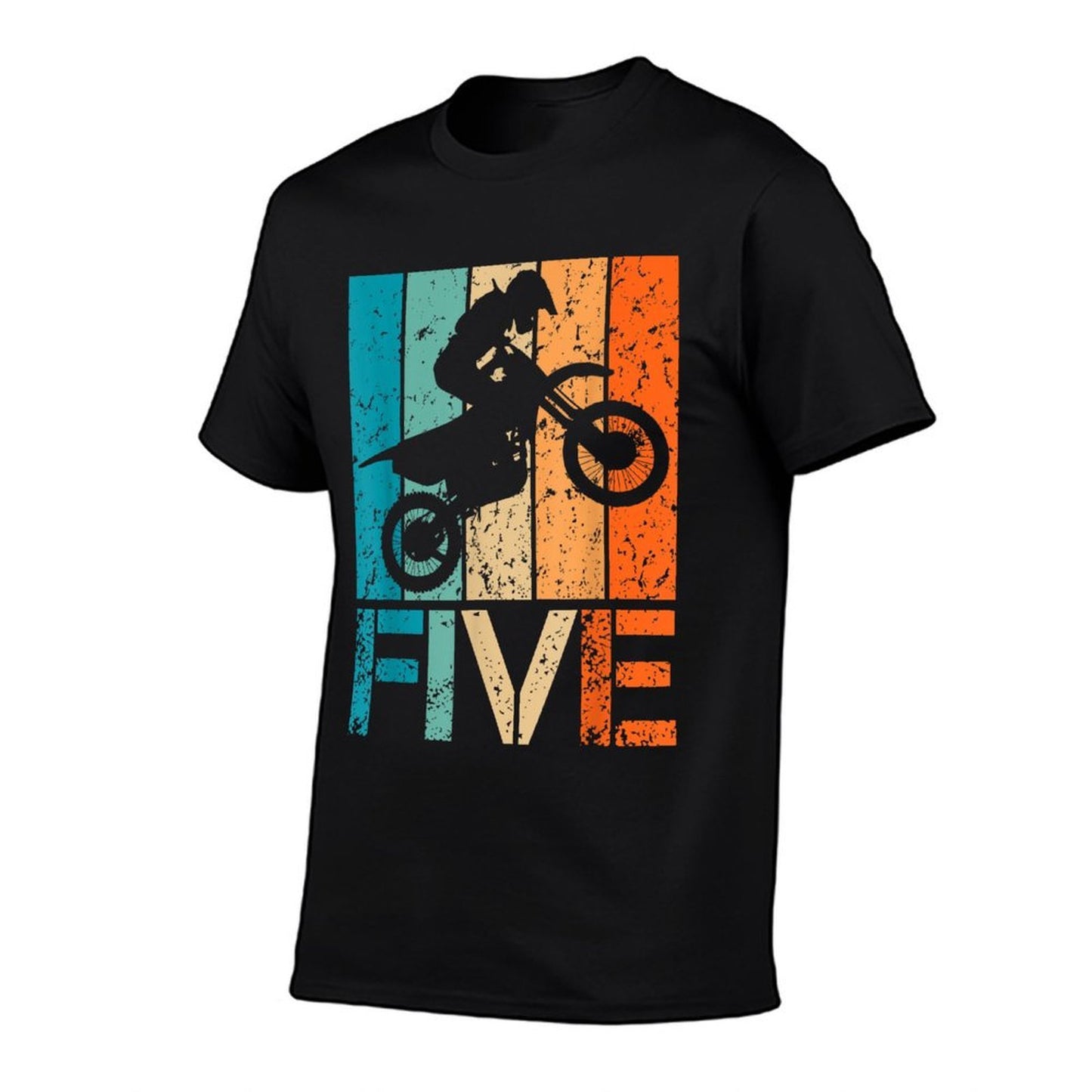 Dirt Bike 5th Motocross Birthday 5 Year Old 5yr Boys Girls Slim-fit Cut T-Shirt