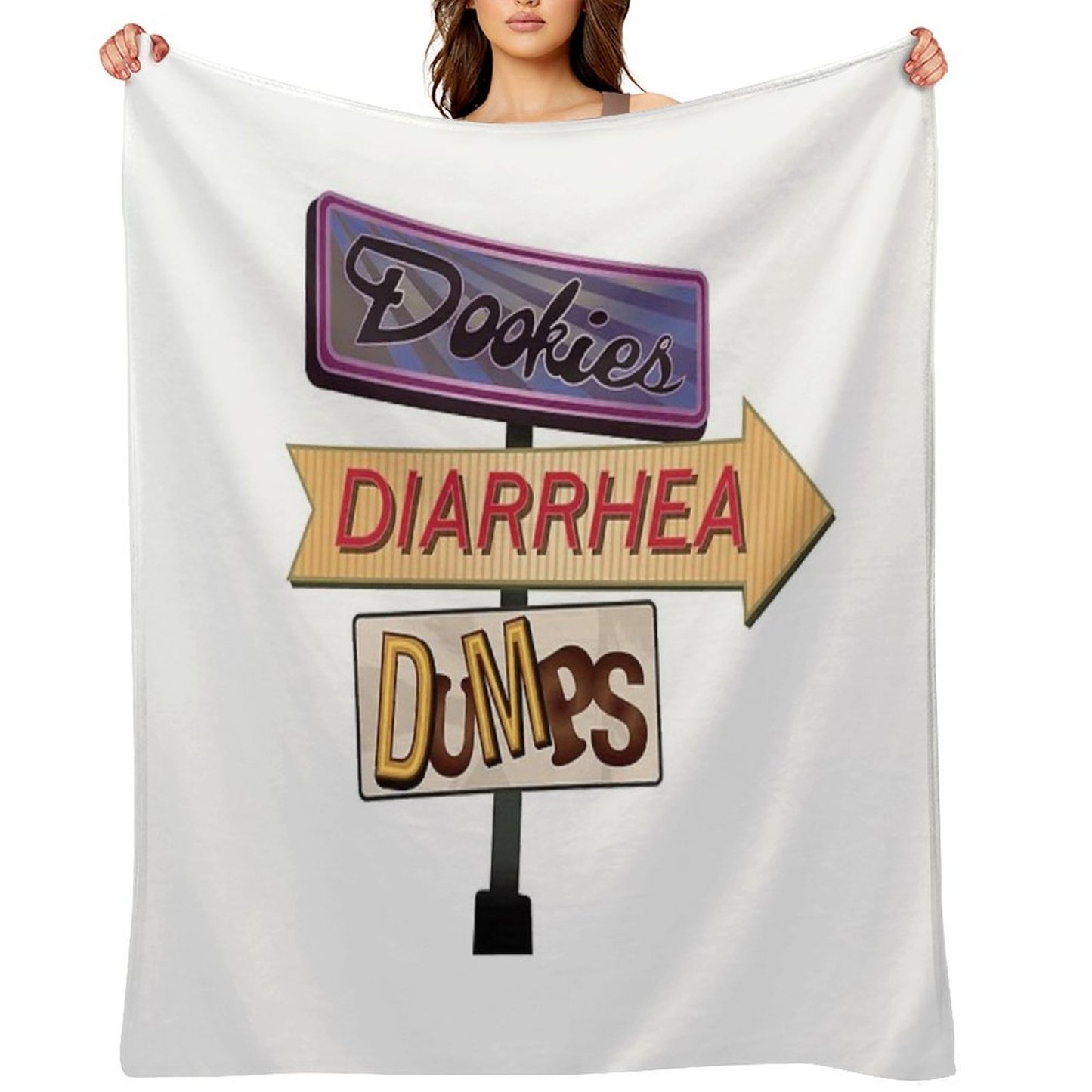 Triple D – Dookies, Diarrhea, And Dumps All-season Throw Blanket