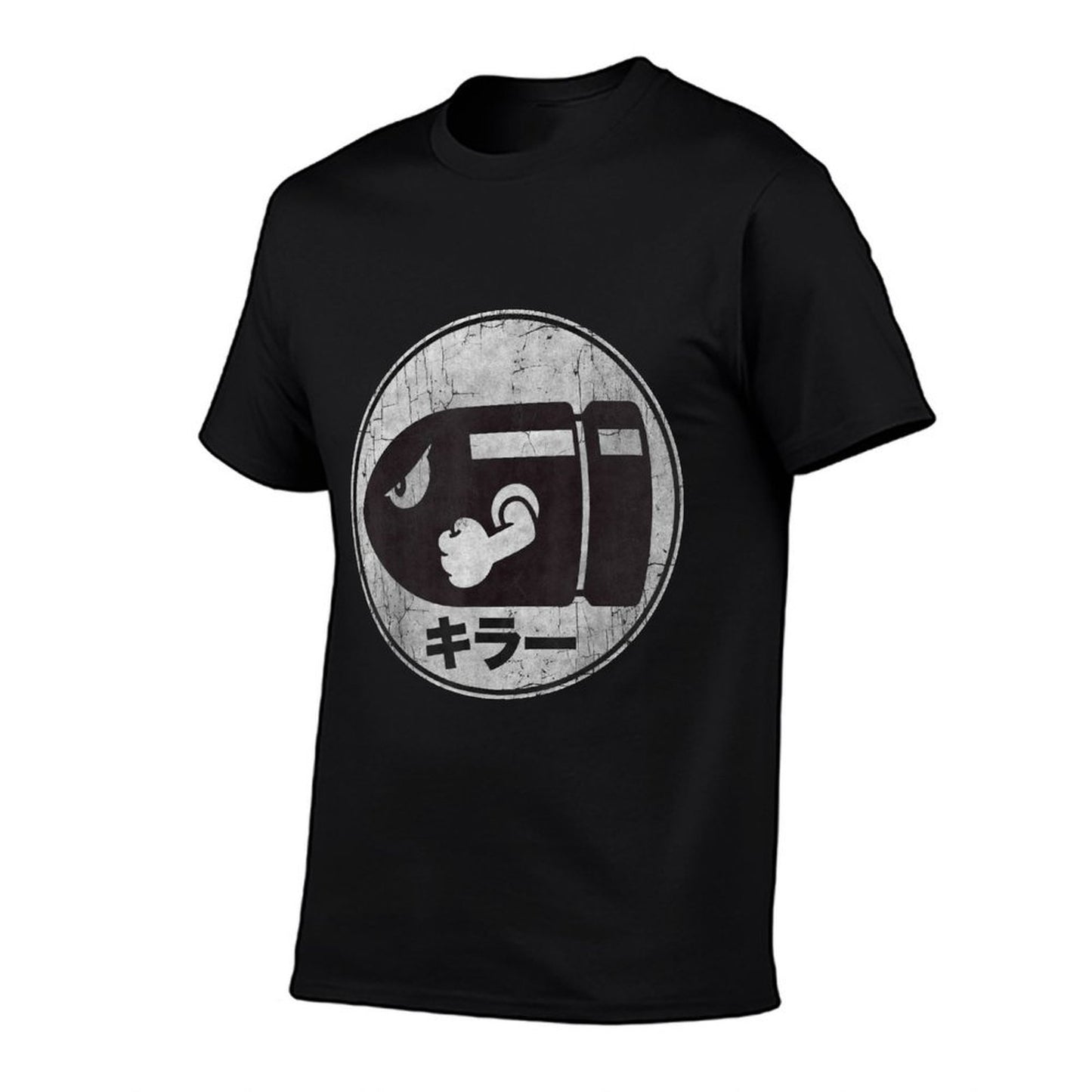 Super Mario Bullet Bill Distressed Kanji Logo Quick-drying T-Shirt