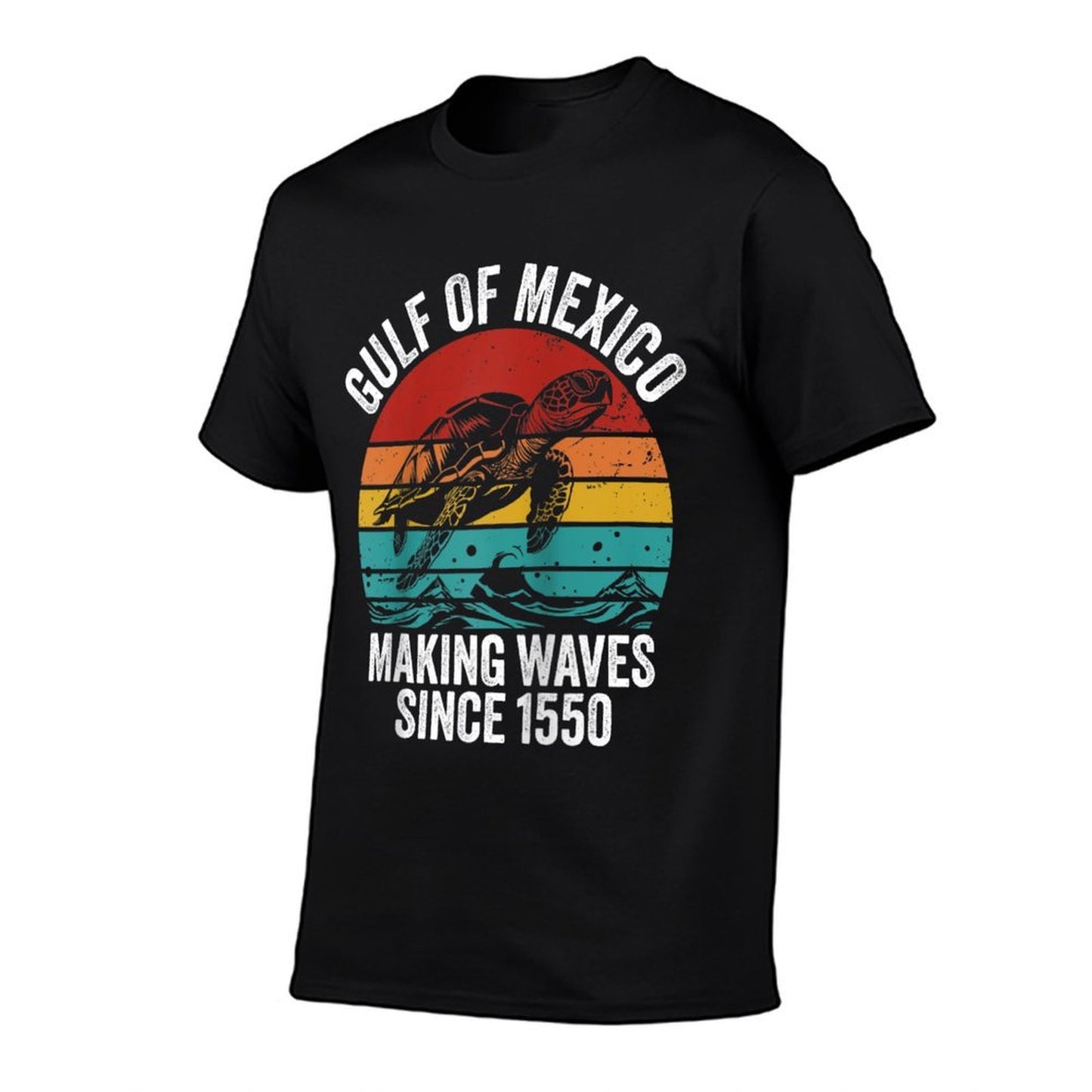 Gulf Of Mexico Est 1550 Turtle The Gulf Of Mexico Raglan Baseball Trendy Pattern T-Shirt