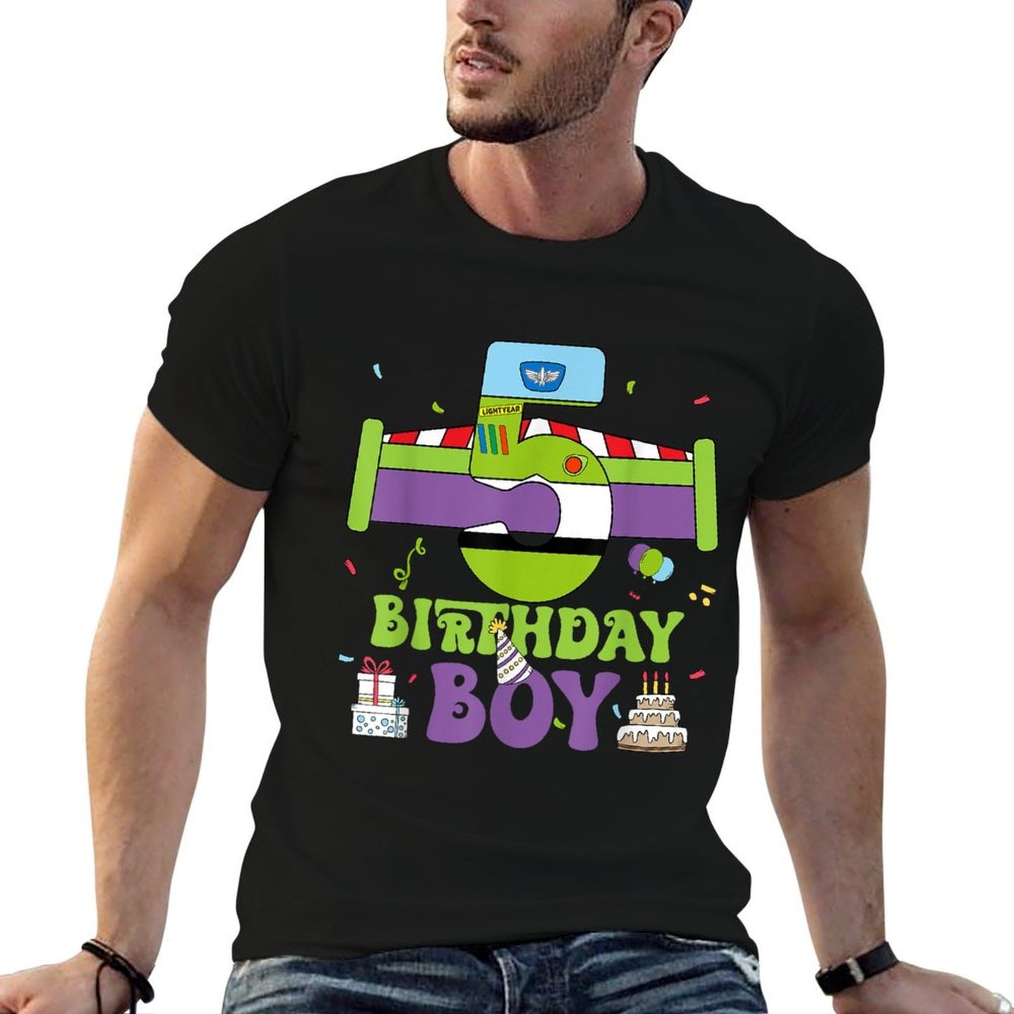5th Birthday Boy Toy Lover Funny 5 Year Old Story Bday Party Versatile T-Shirt