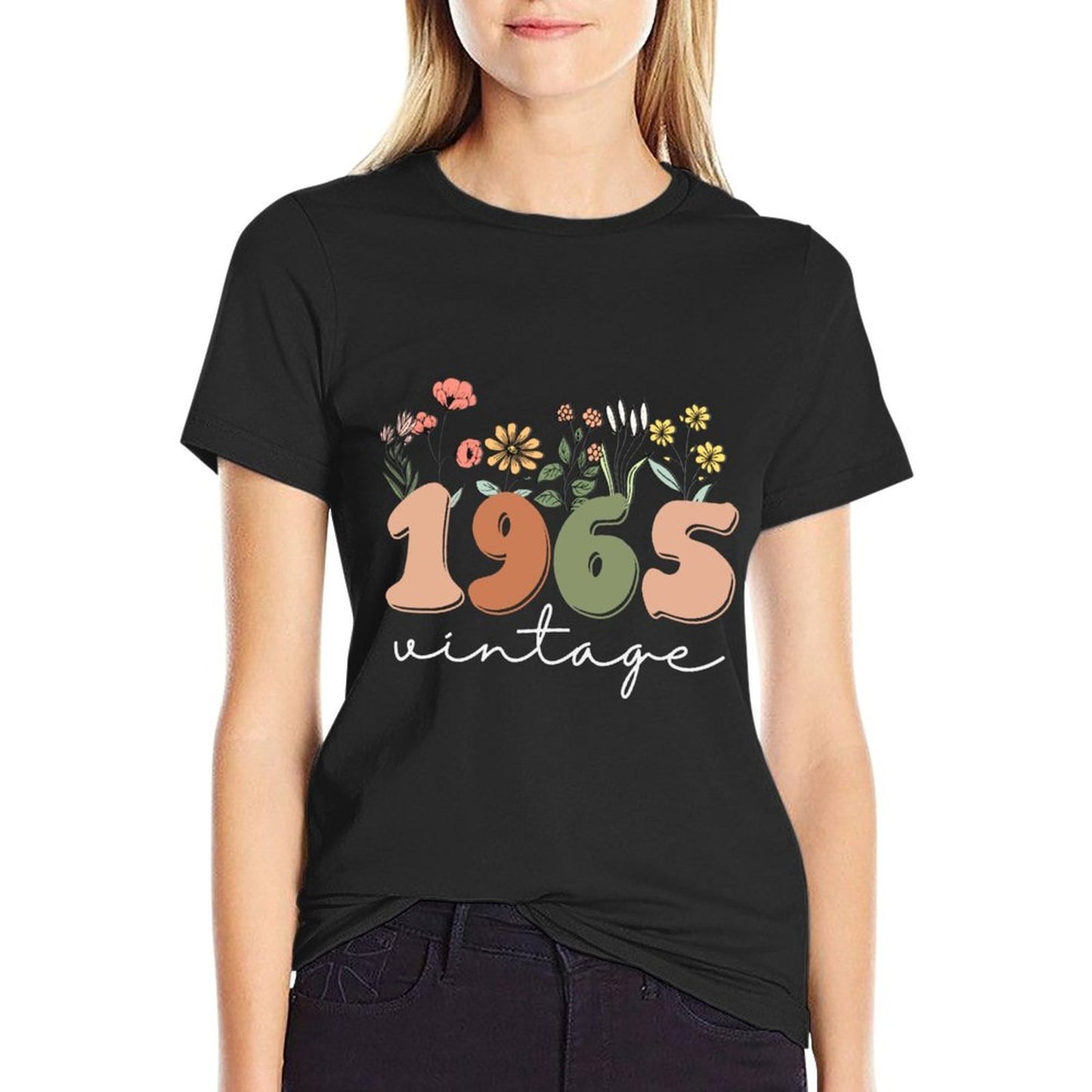 60 Years Old Vintage 1965 60th Birthday Wildflower Women Classic T-Shirt