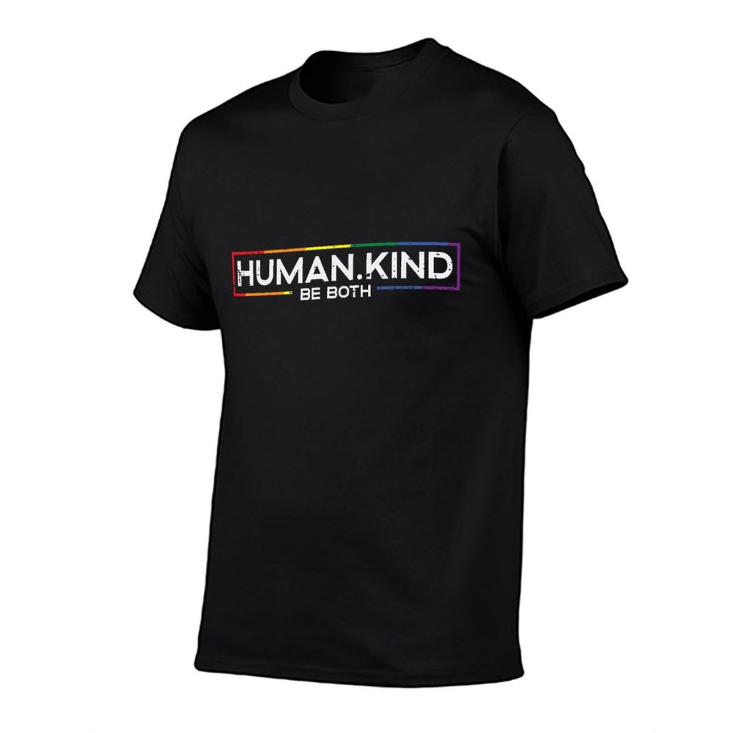 Gay Pride Month Human Kind LGBTQ Ally Rainbow Men Women Heathered Texture T-Shirt