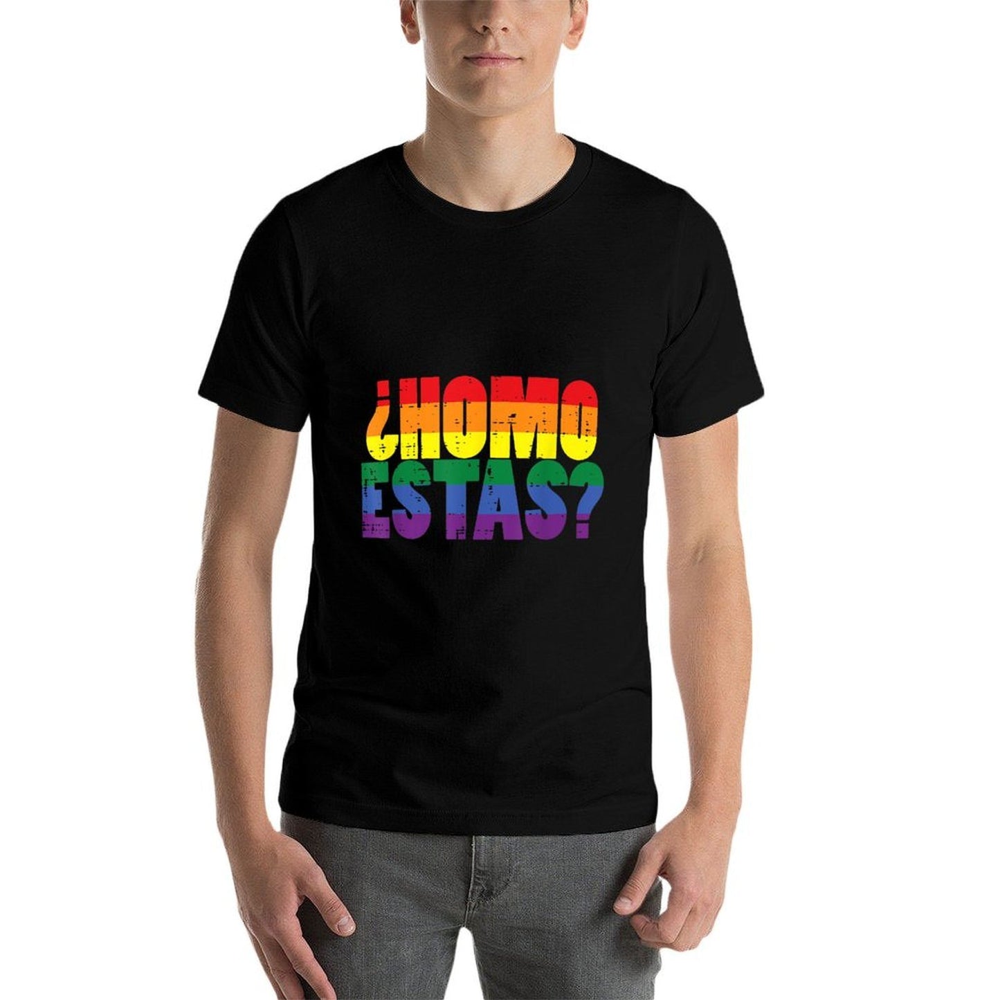 Homo Estas Spanish Mexican Funny Gay Pride Ally LGBTQ Month Soft T-Shirt
