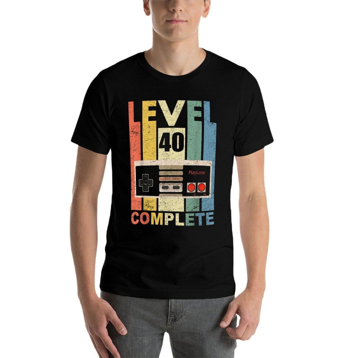 Level 40 Complete Men 40th Birthday Gift Stretchy T-Shirt