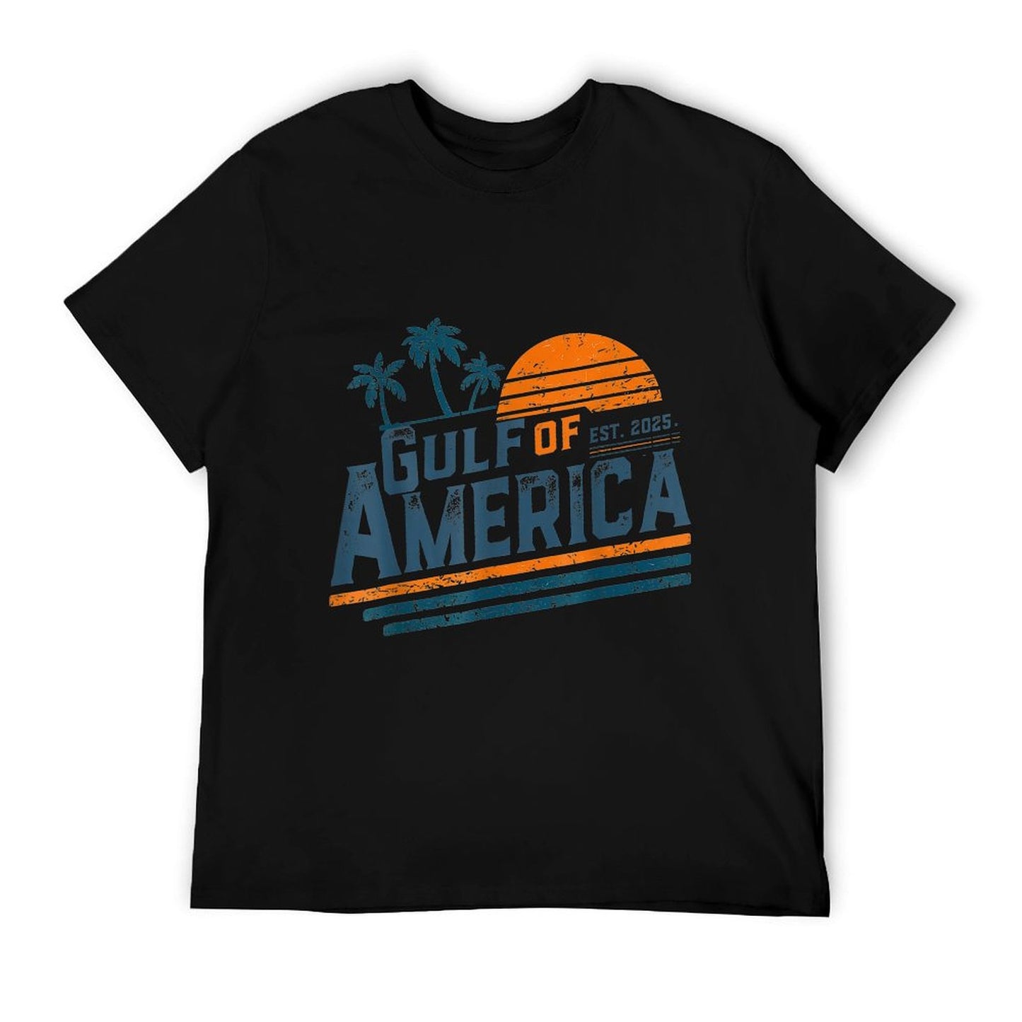 Vintage Gulf Of Us America Retro Sunset Gulf Of Us America Wrinkle-resistant T-Shirt