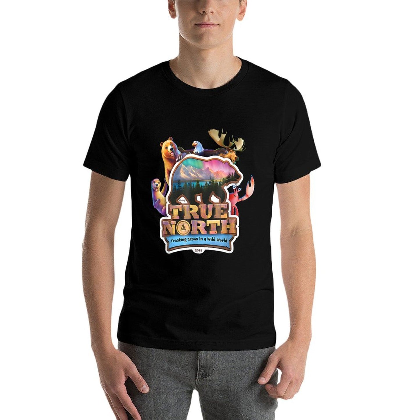 True North VBS 2025 Trusting Jesus Wilderness Christian Graphic-printed T-Shirt