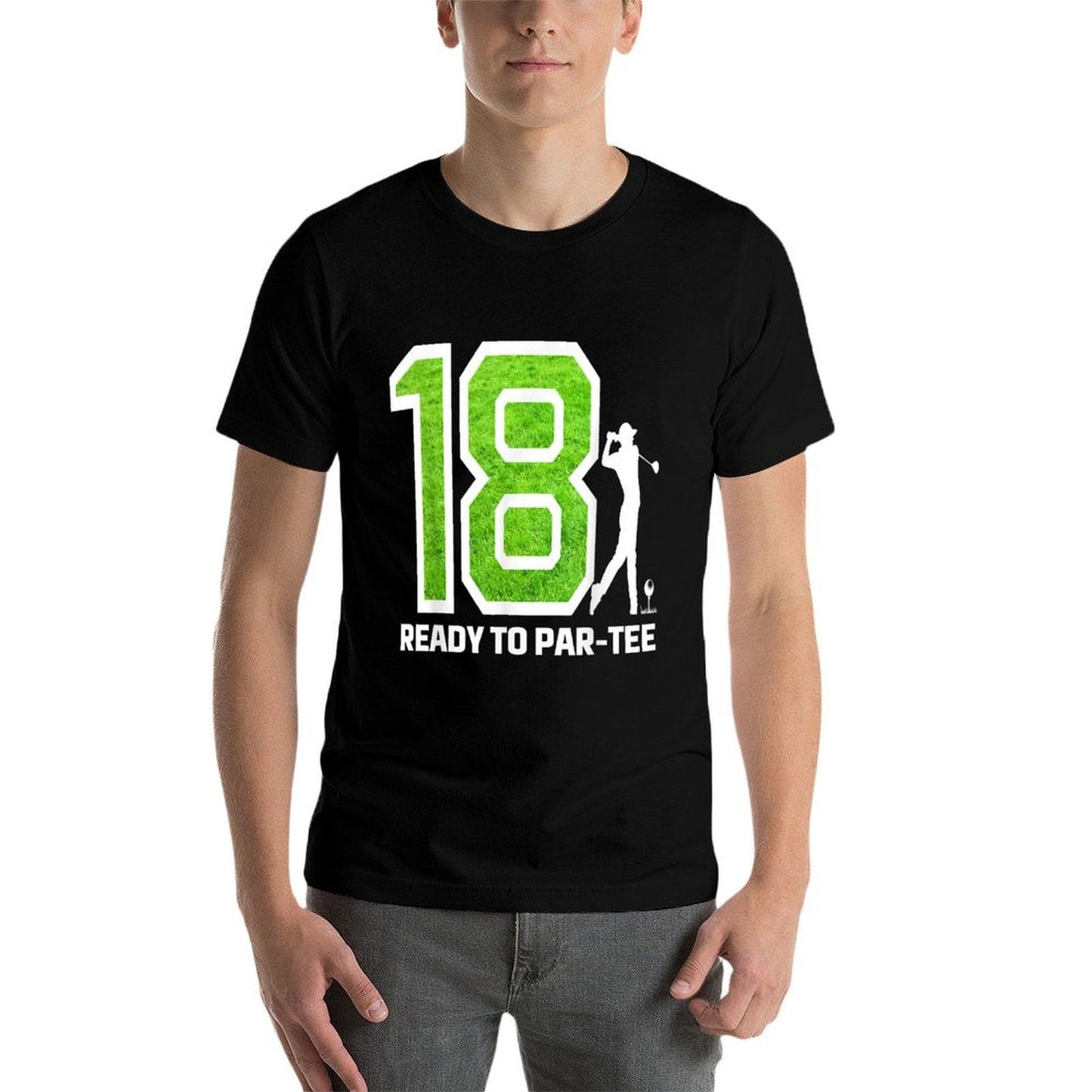 18th Birthday Golf Player Golfer Boys 18th Year Old Birthday Polyester Blend T-Shirt