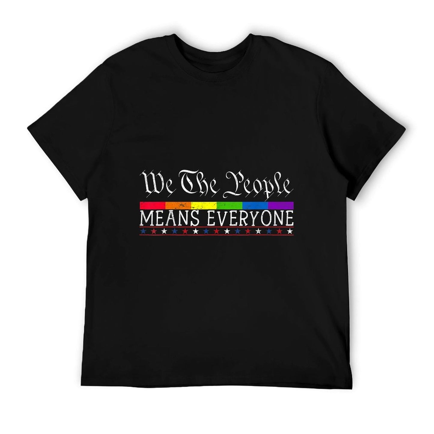 We The People Means Everyone US Constitution LGBT Pride Polyester Blend T-Shirt