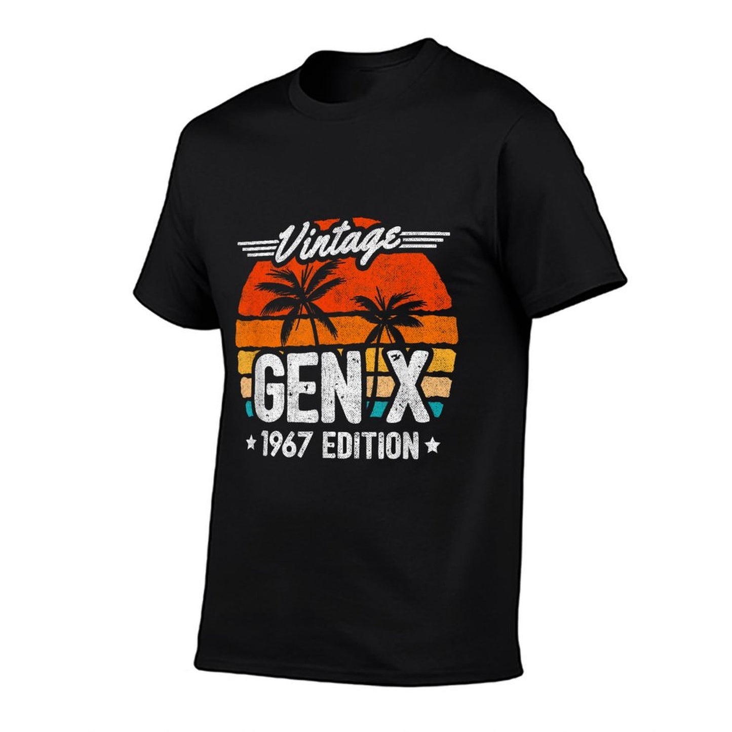 Gen X 1967 - Generation X 1967 Birthday - Gen X Vintage 1967 Ribbed Collar T-Shirt