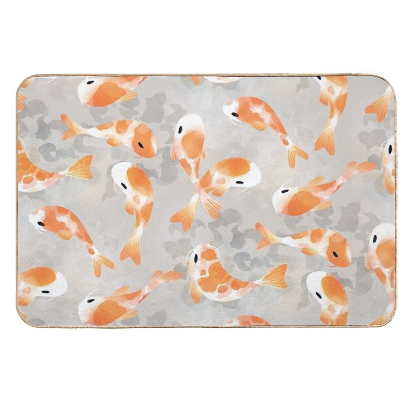 Japanese Koi Fish Fade-Resistant Bath Mat