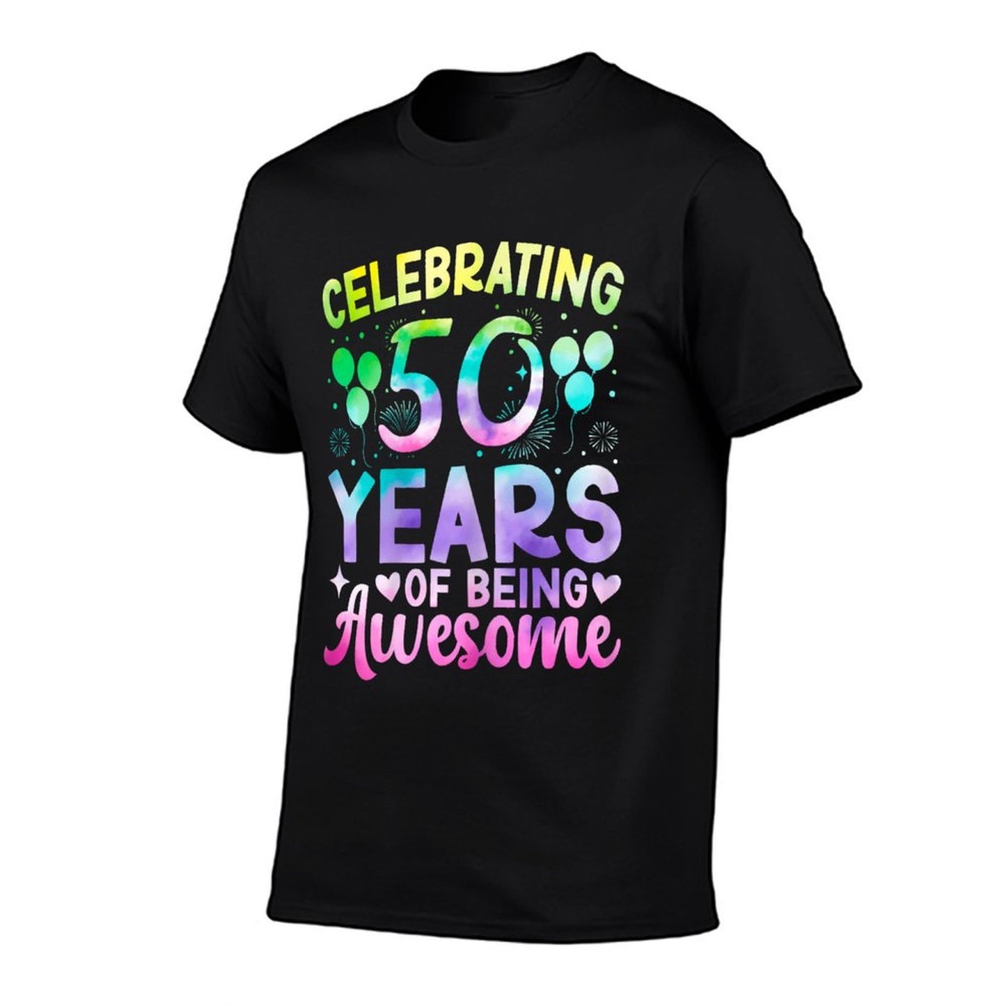 50th Birthday Women 50 Year Old Tie Die Birthday Tagless Design T-Shirt