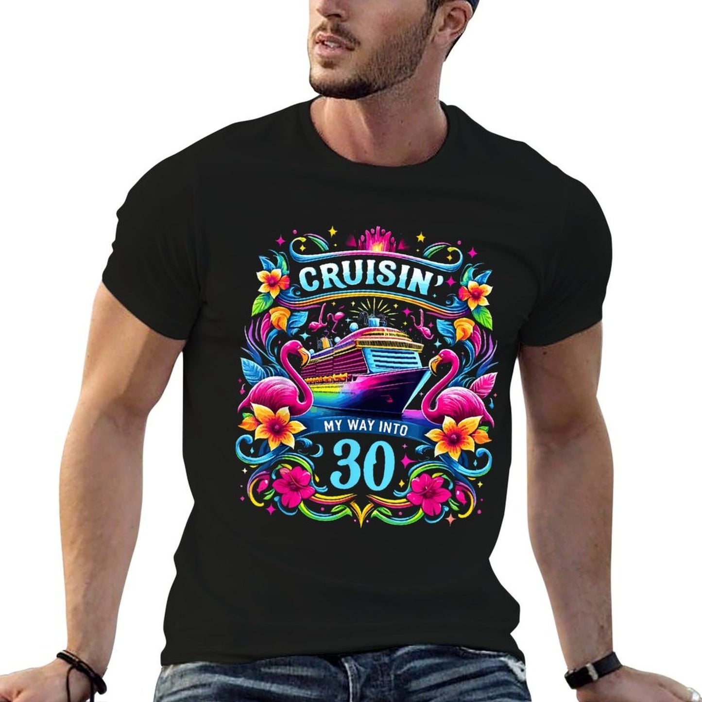 Cruising My Way Into 30 For A 30th Birthday Cruise Moisture-wicking T-Shirt