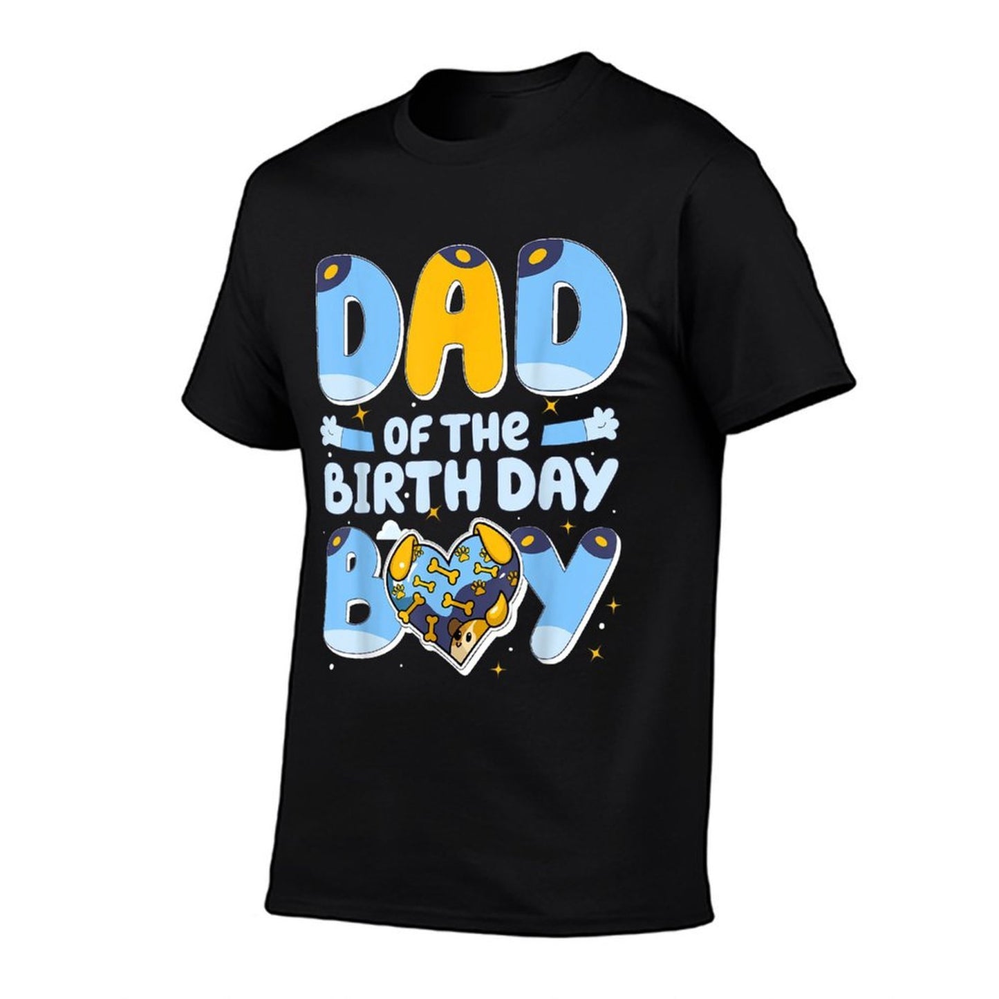 Dad Of The Birthday Boy Funny Blue Dog Family Matching Comfortable T-Shirt