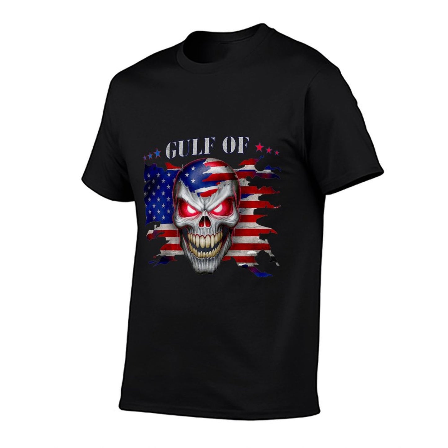 Gulf of USA America Funny USA Flag Raglan Baseball Eco-friendly Material T-Shirt