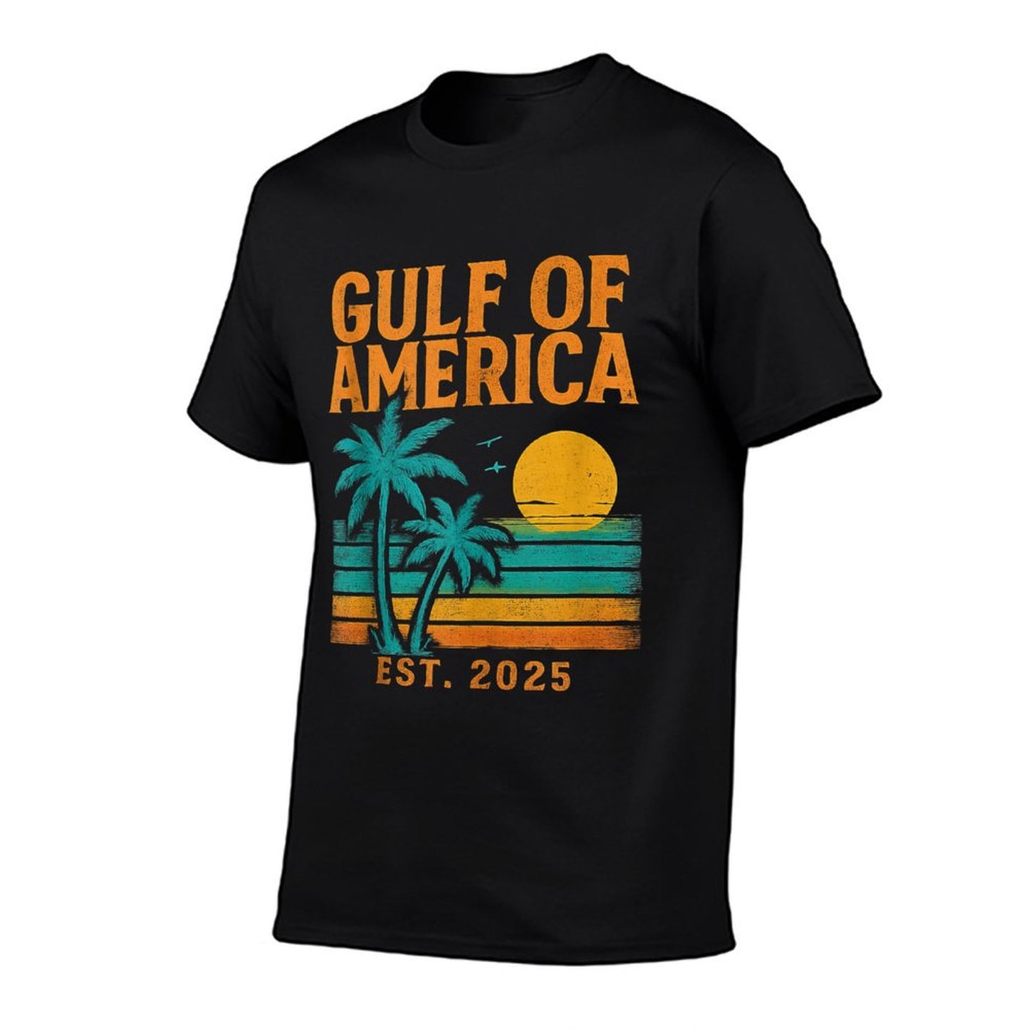 Vintage Gulf Of Us America Retro Sunset Gulf Of Us America Easy-care T-Shirt